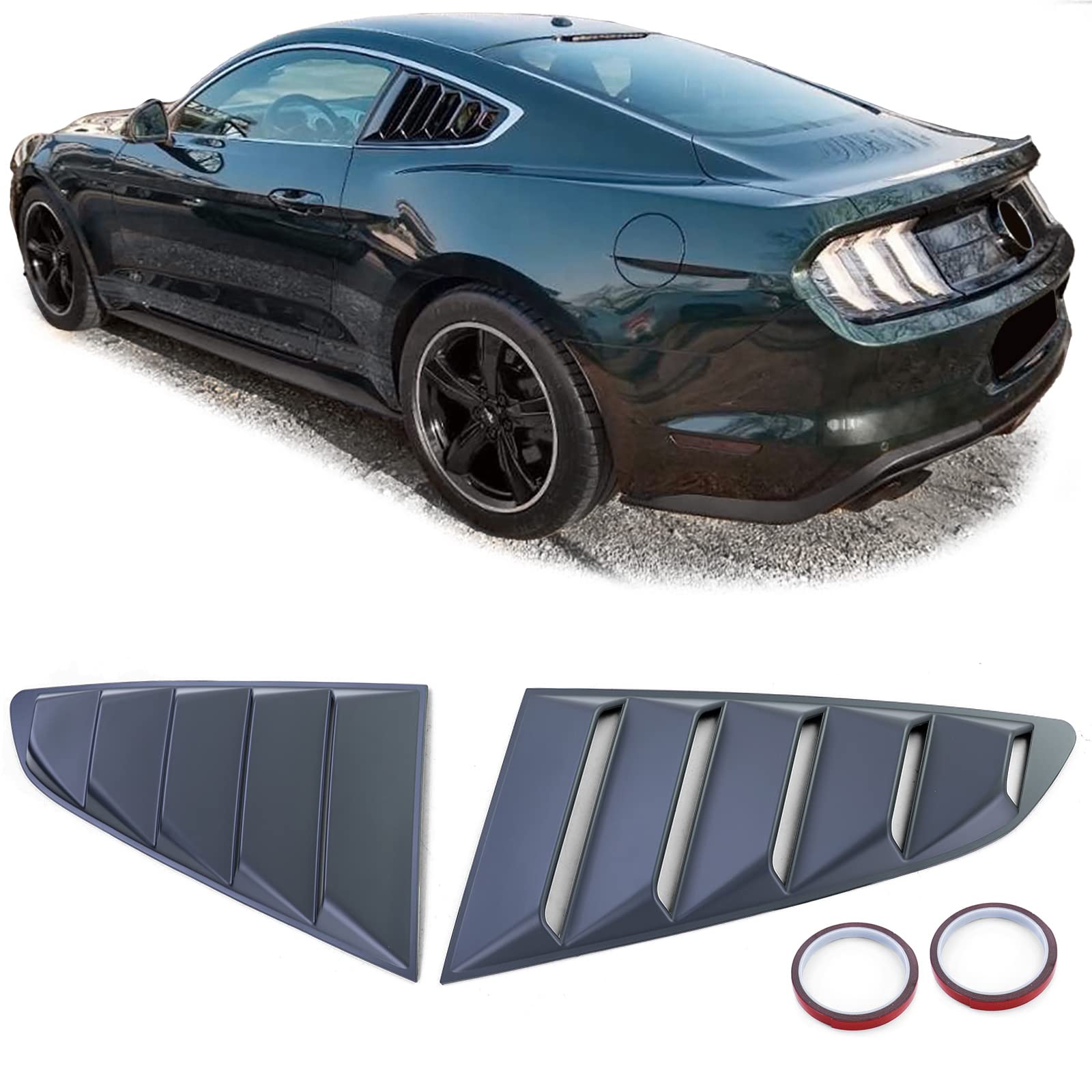 Seitenfenster Abdeckung Louvers für Ford Mustang 6 Coupe 14-22 von Tenzo-R