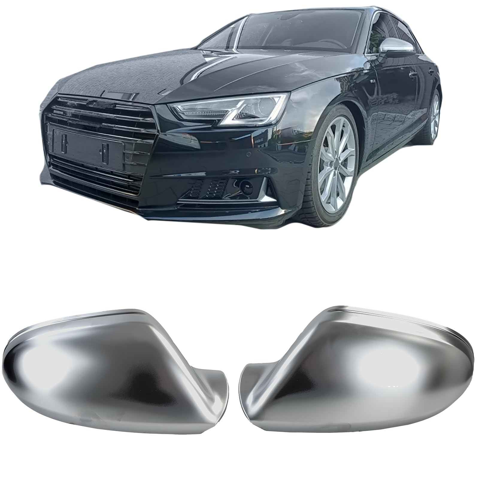 Spiegelkappen Silber zum Austausch für Audi A6 C7 4G 11-18 ohne Spur Assistent von Tenzo-R