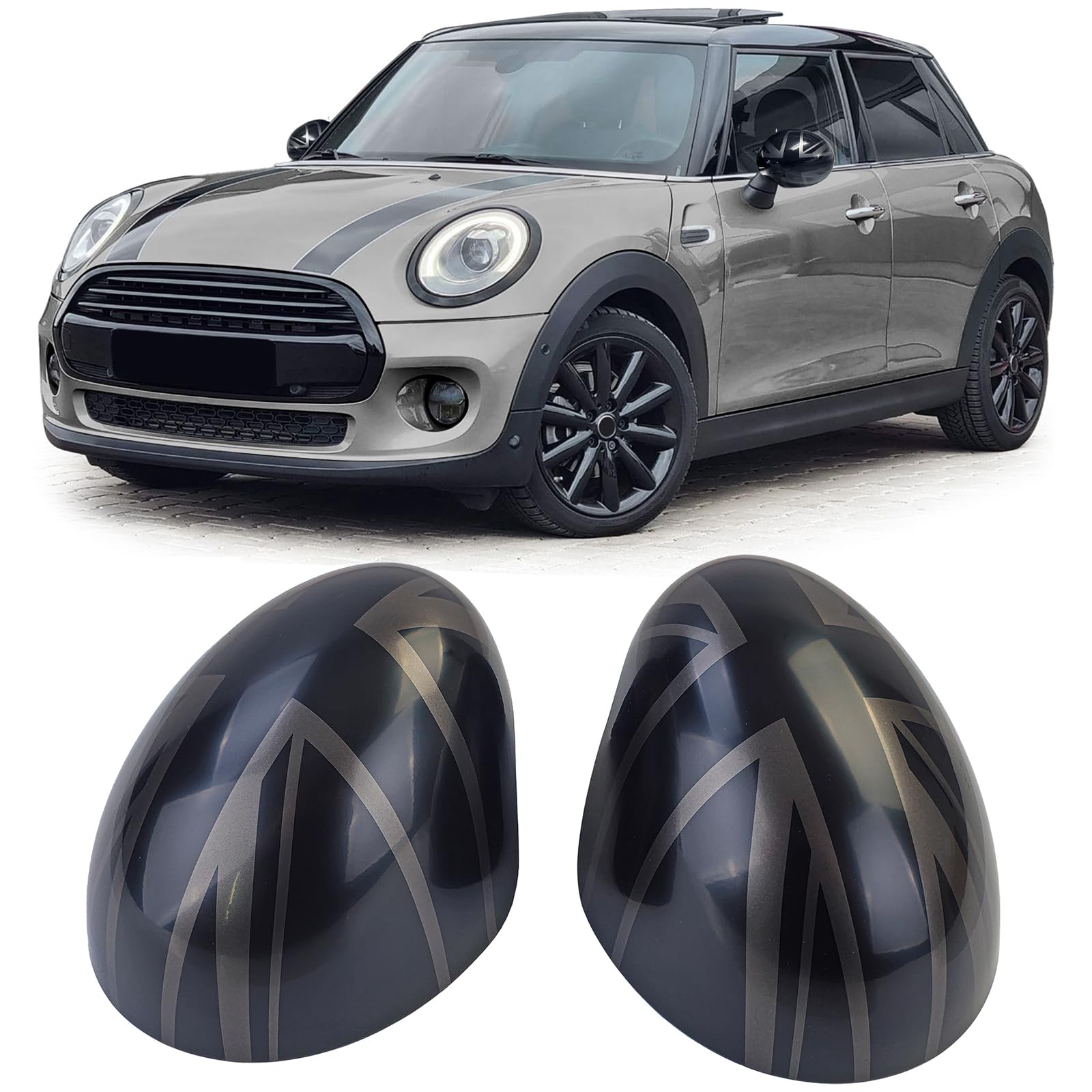 Spiegelkappen Union Jack Schwarz passt für Mini F54 F55 F56 F57 13-18 Spiegelkappen Union Jack Schwarz passt für Mini F54 F55 F56 F57 13-18 von Tenzo-R