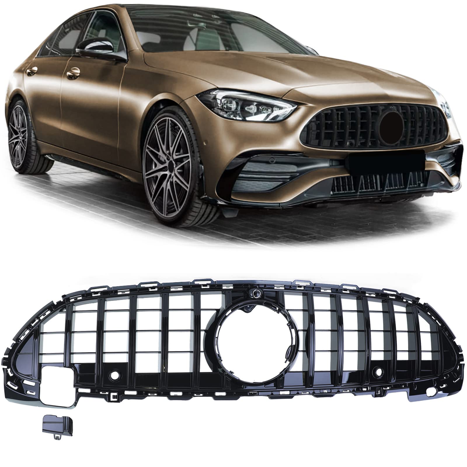 Sport GT Kühlergrill Schwarz Glanz für Mercedes C Klasse W206 S206 ab 21 Sport GT Kühlergrill Schwarz Glanz für Mercedes C Klasse W206 S206 ab 21 von Tenzo-R