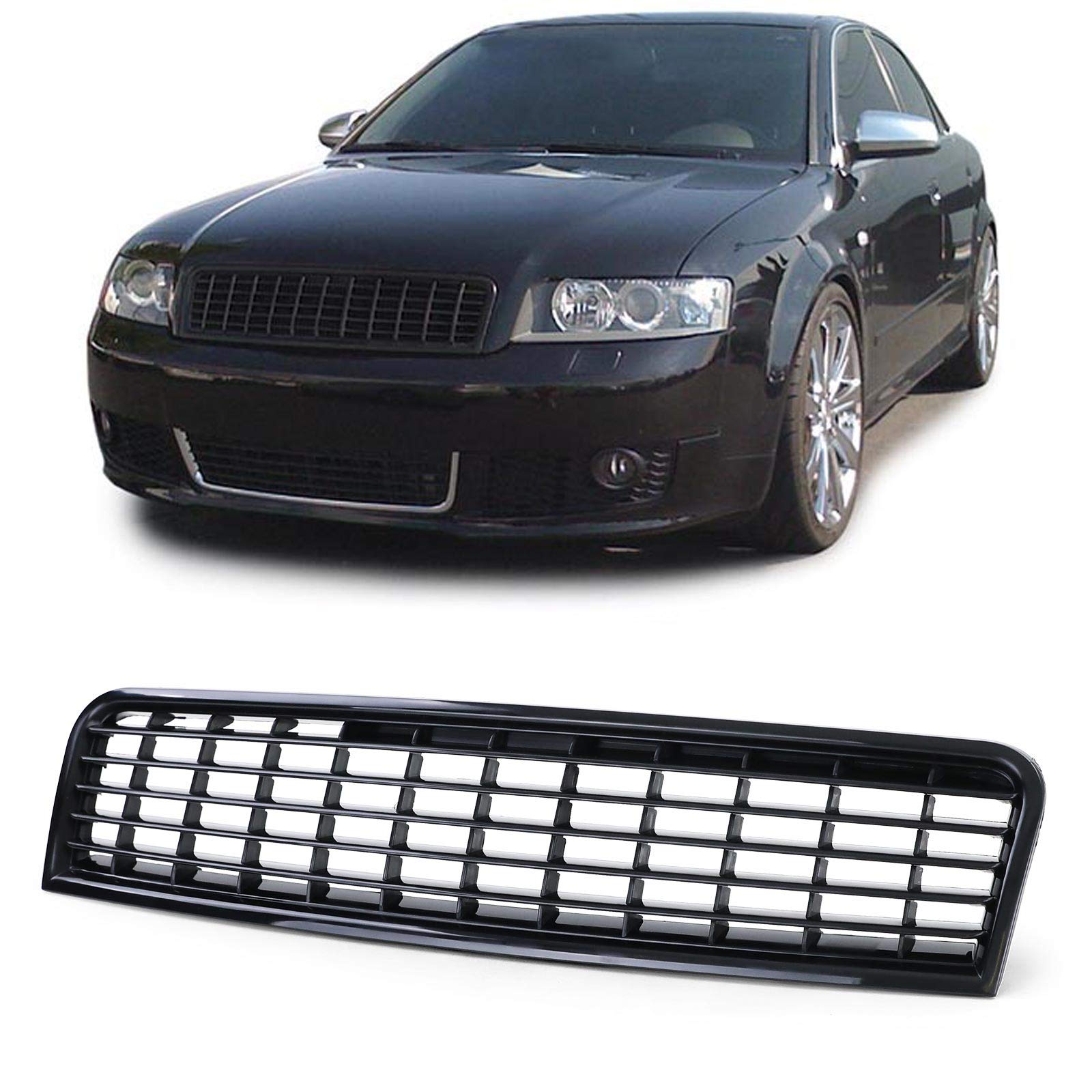 Kühlergrill ohne Emblem Schwarz für Audi A4 B6 8E 00-04 Kühlergrill ohne Emblem Schwarz für Audi A4 B6 8E 00-04 von Tenzo-R