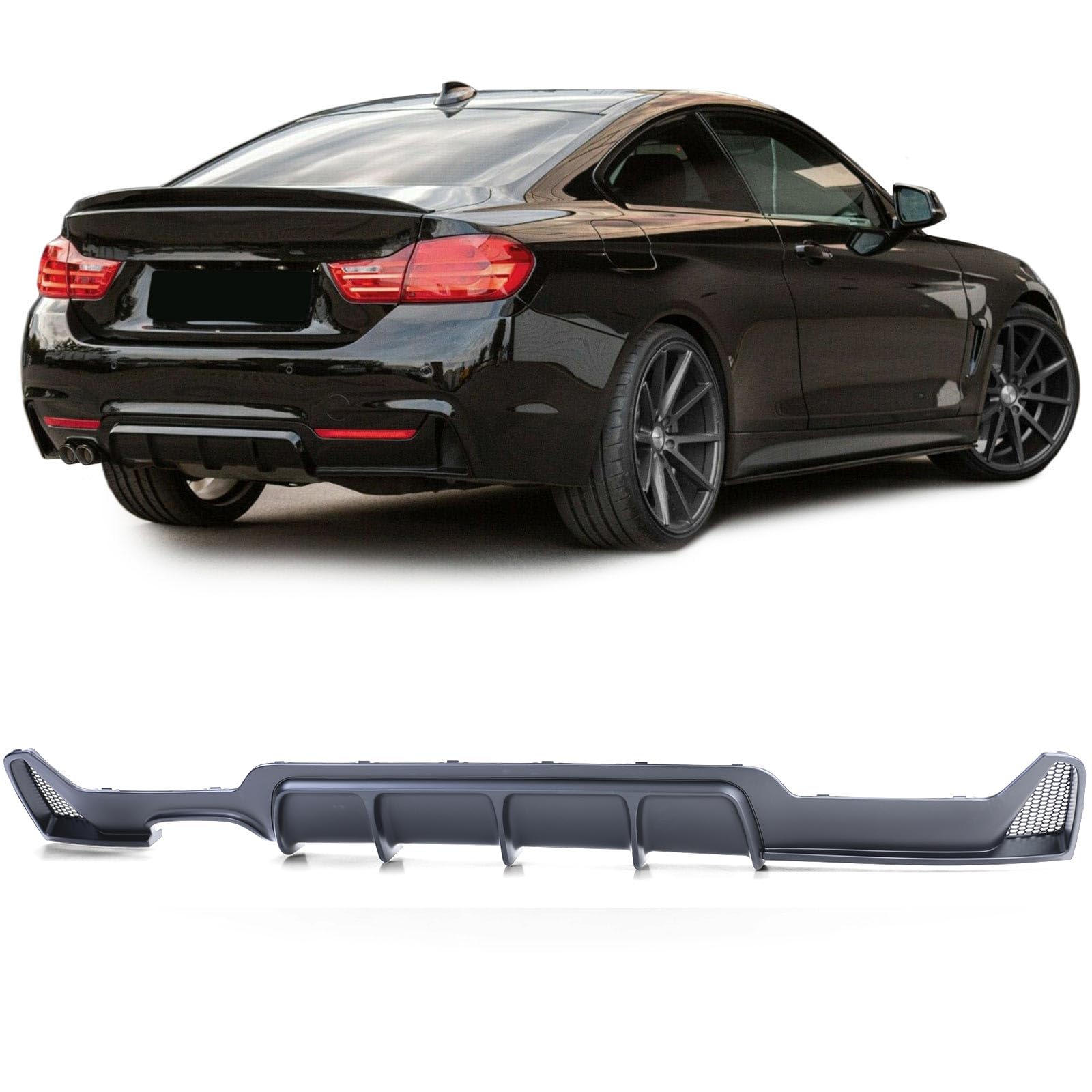 Sport Heckdiffusor Schwarz Matt passt für 4er BMW F32 F33 F36 425 428 430 Sport Heckdiffusor Schwarz Matt passt für 4er BMW F32 F33 F36 425 428 430 von Tenzo-R