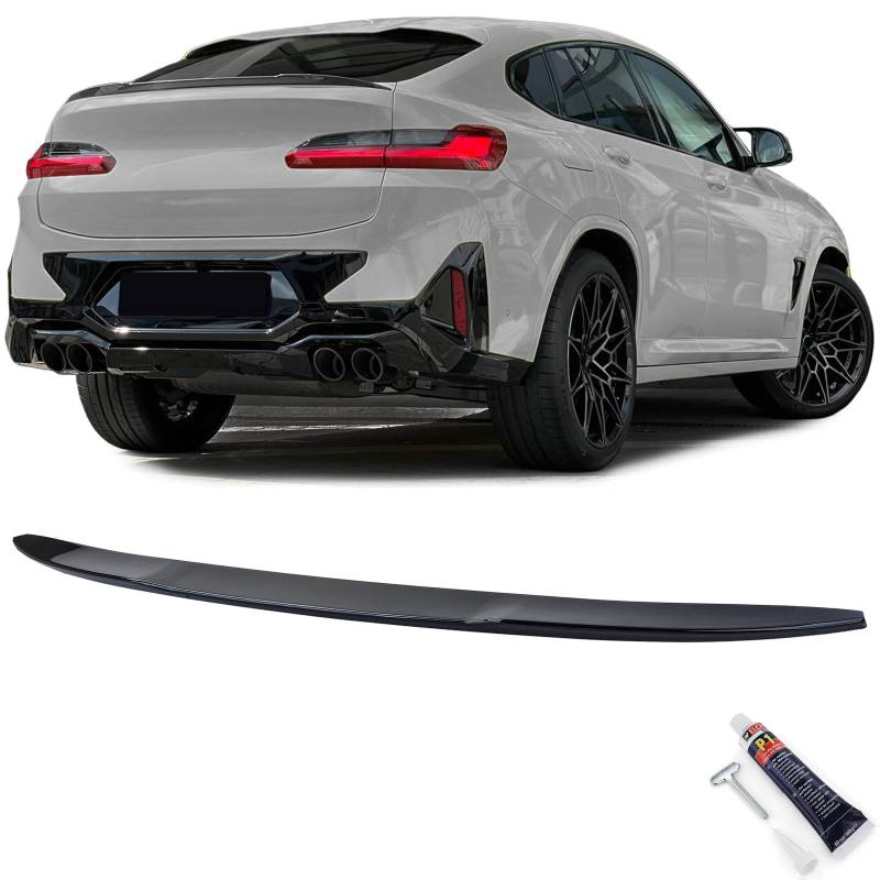 Sport Heckspoiler Lippe Performance Schwarz Glanz passend für BMW X4 G02 ab 18 von Tenzo-R