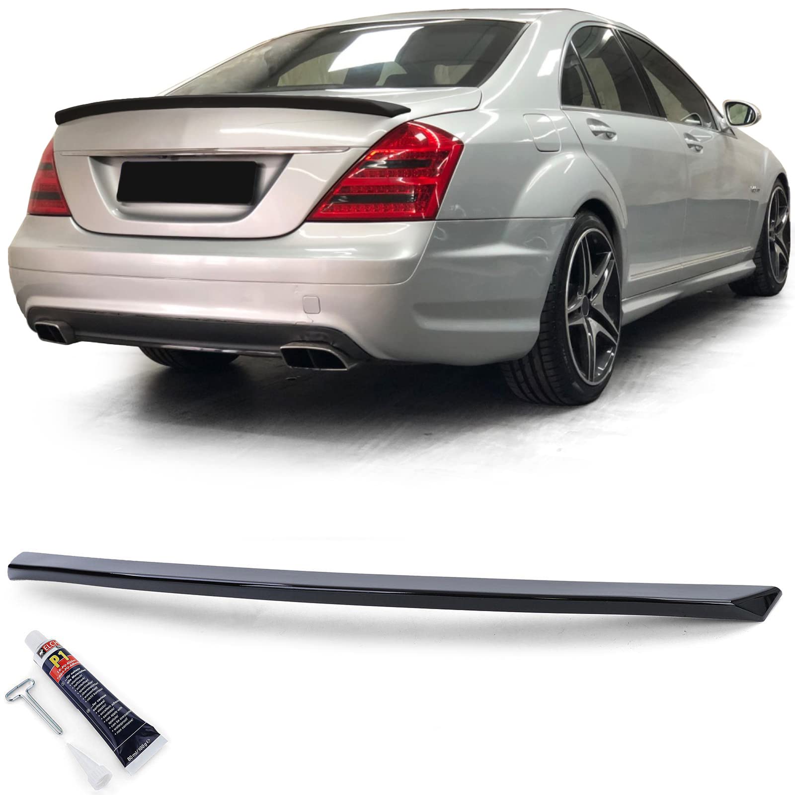 Sport Heckspoiler Lippe Schwarz Glanz mit ABE für Mercedes S Klasse W221 05-09 Sport Heckspoiler Lippe Schwarz Glanz mit ABE für Mercedes S Klasse W221 05-09 von Tenzo-R