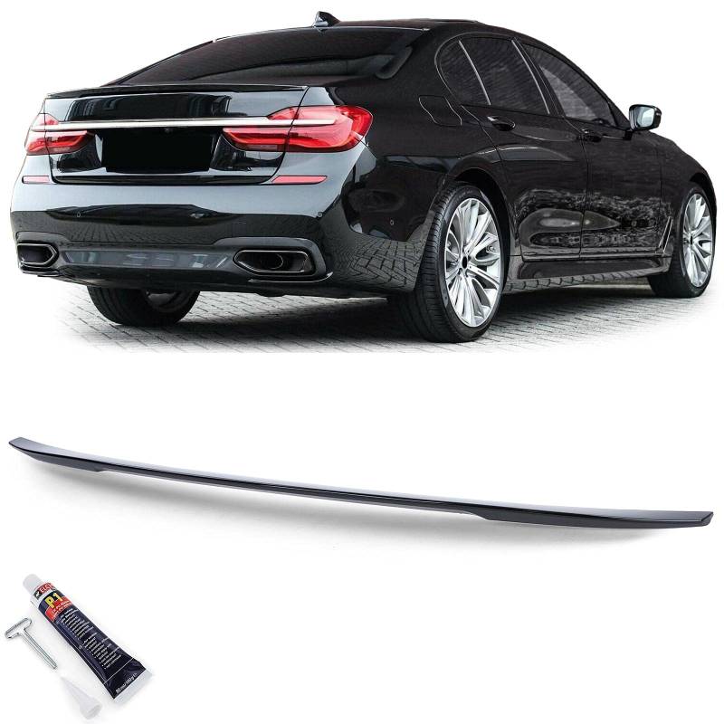 Sport Heckspoiler Lippe Schwarz Glanz mit ABE passend für BMW 7er G11 G12 14-17 von Tenzo-R