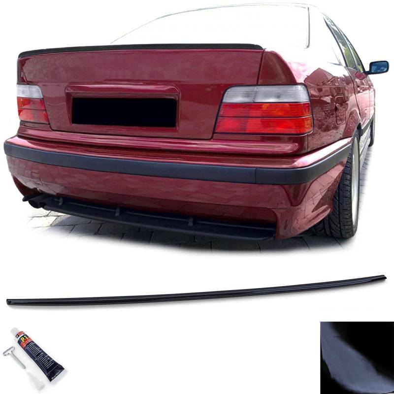 Sport Heckspoiler Lippe Schwarz Glanz passend für BMW 3er E36 Limousine 90-98 von Tenzo-R