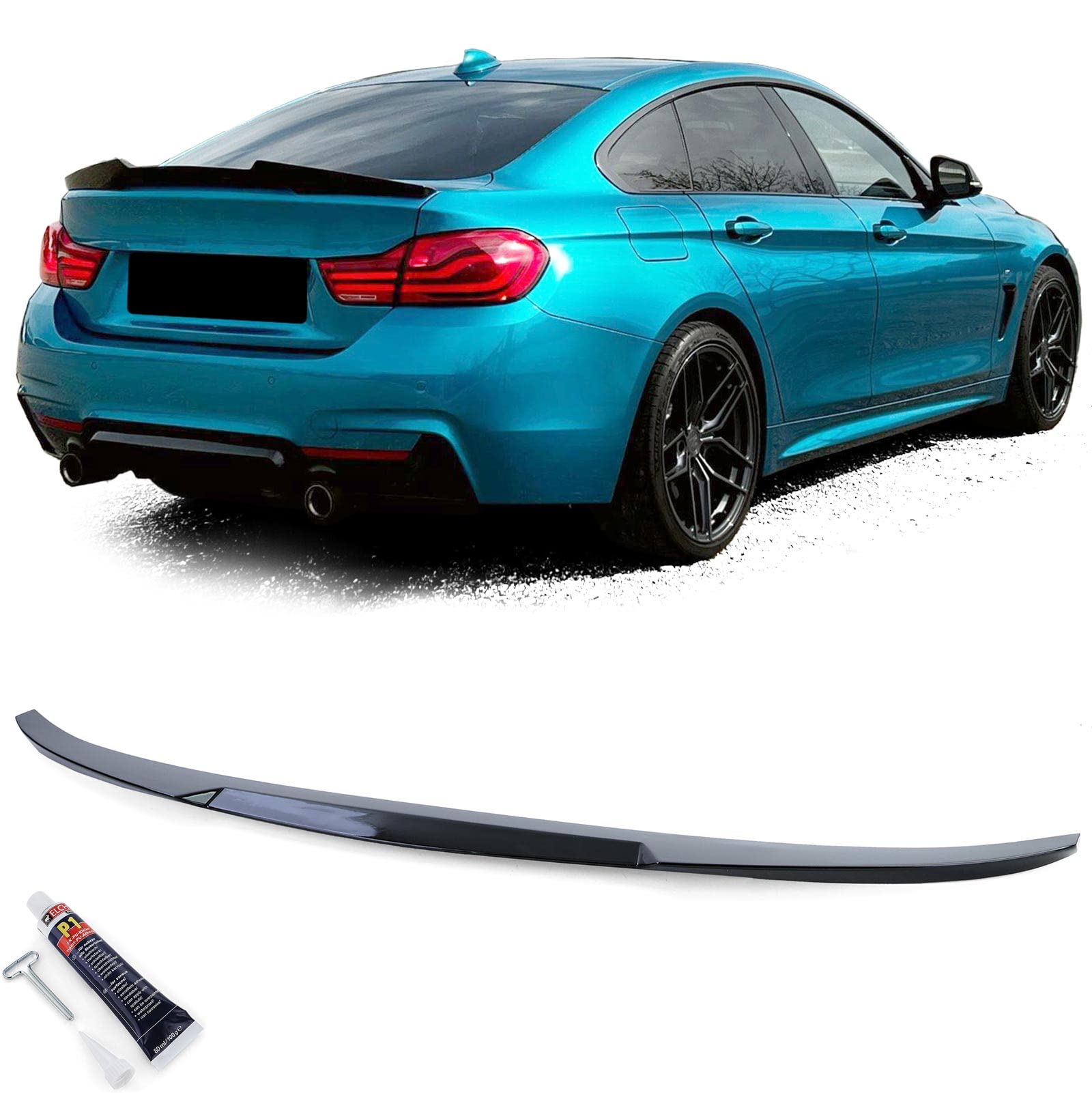 Sport Heckspoiler Lippe Schwarz Glanz passt für 4er BMW F36 Gran Coupe 13-21 Sport Heckspoiler Lippe Schwarz Glanz passt für 4er BMW F36 Gran Coupe 13-21 von Tenzo-R