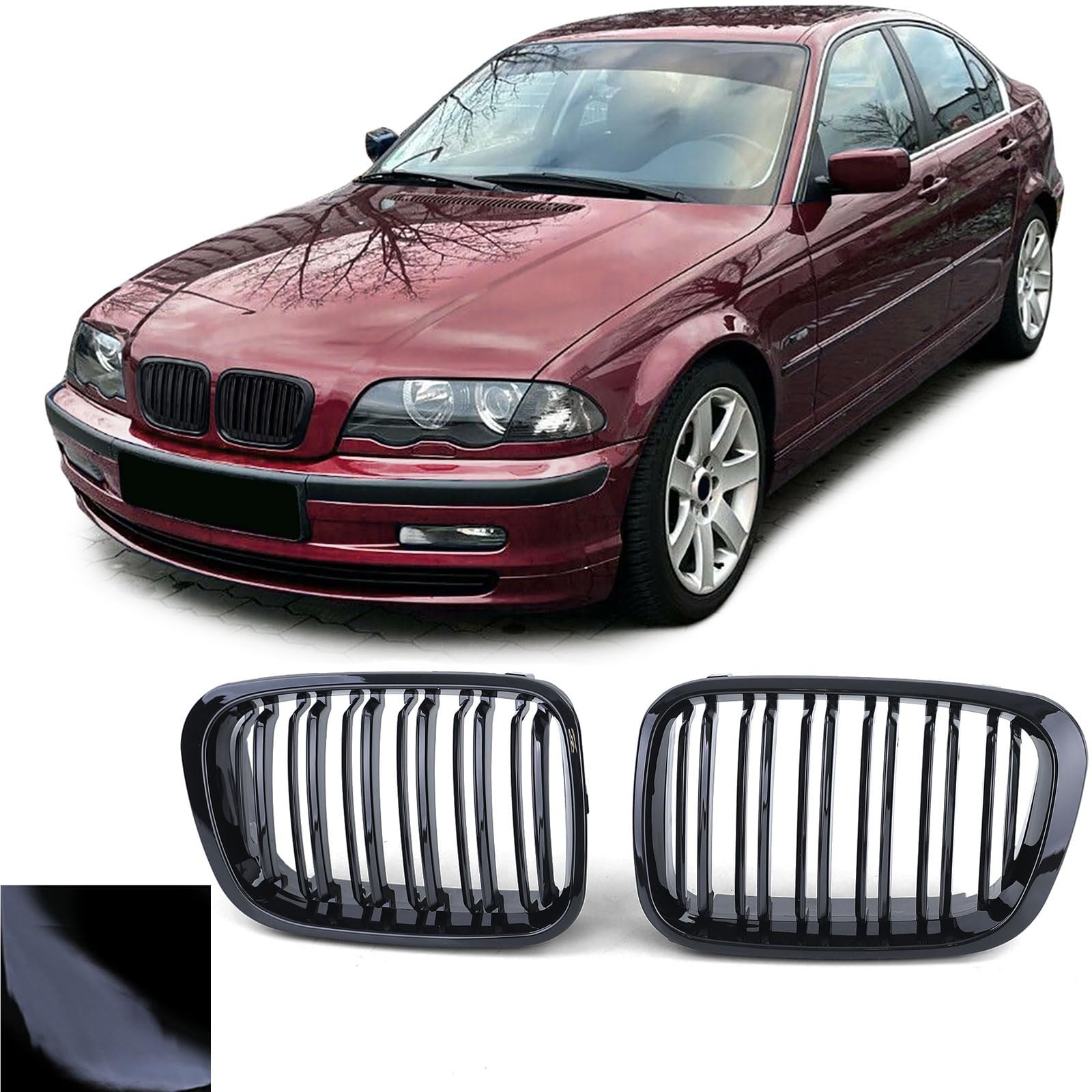 Doppelsteg Kühlergrill Performance Glanz für 3er BMW E46 Limousine Touring 98-01 Doppelsteg Kühlergrill Performance Glanz für 3er BMW E46 Limousine Touring 98-01 von Tenzo-R