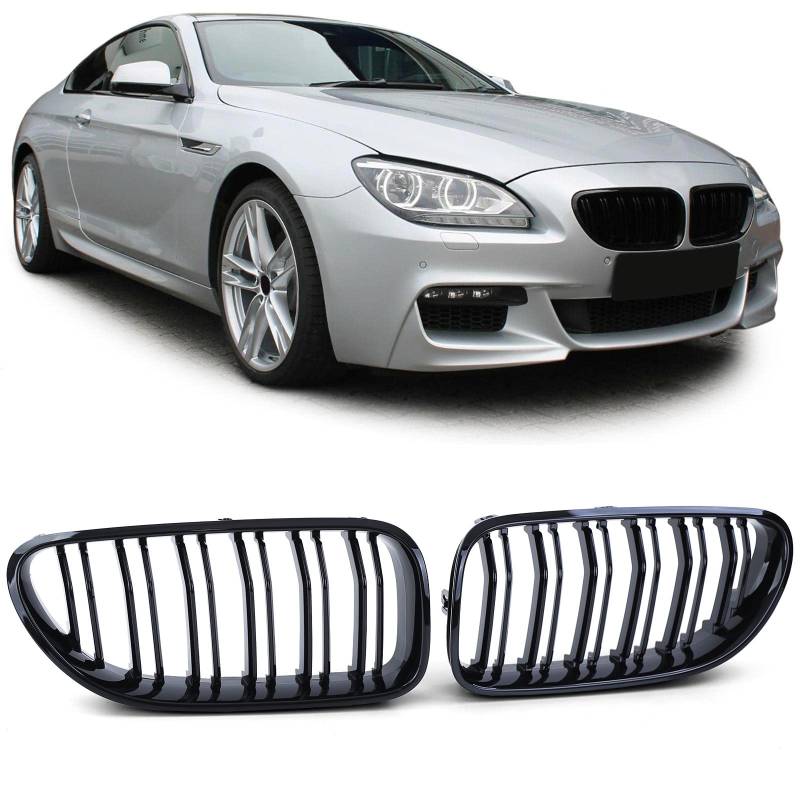 Sport Kühlergrill Doppelsteg Performance Glanz passend für BMW 6er F06 F12 F13 von Tenzo-R