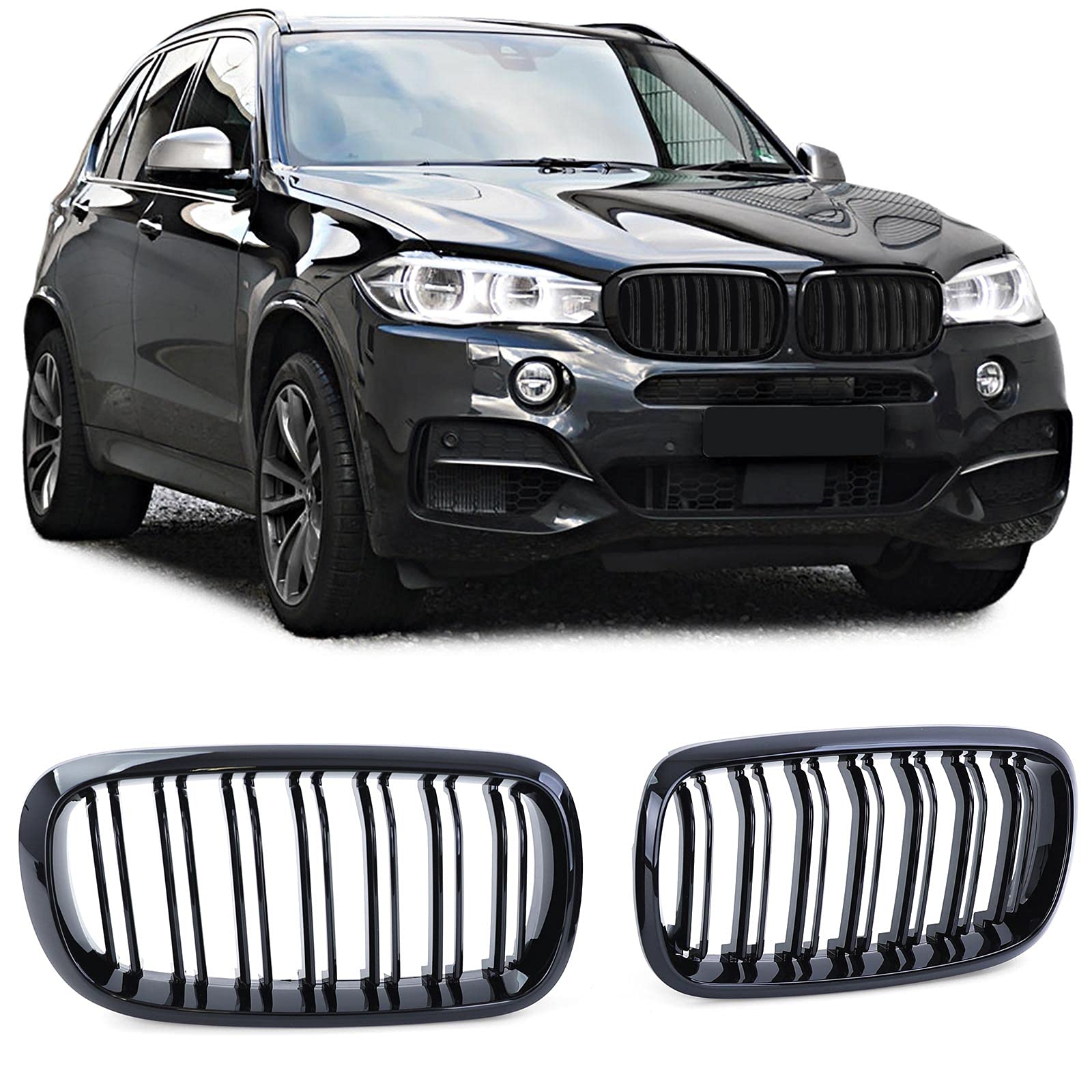 Sport Kühlergrill Doppelsteg Performance Glanz passend für BMW X5 F15 X6 F16 Sport Kühlergrill Doppelsteg Performance Glanz passend für BMW X5 F15 X6 F16 von Tenzo-R