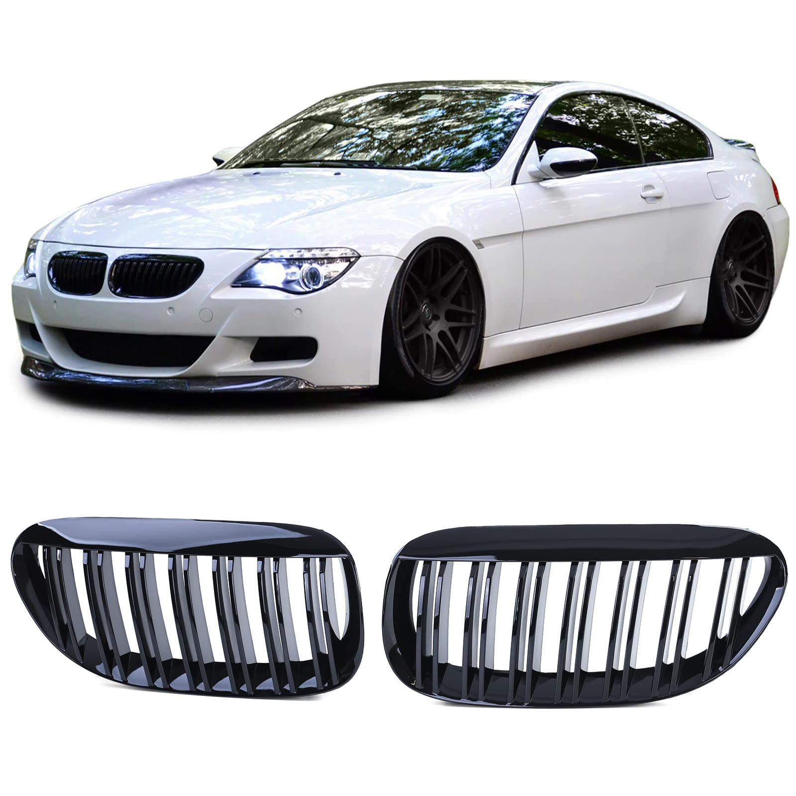 Sport Kühlergrill Doppelsteg Schwarz Glanz passend für BMW 6er E63 E64 Sport Kühlergrill Doppelsteg Schwarz Glanz passend für BMW 6er E63 E64 von Tenzo-R