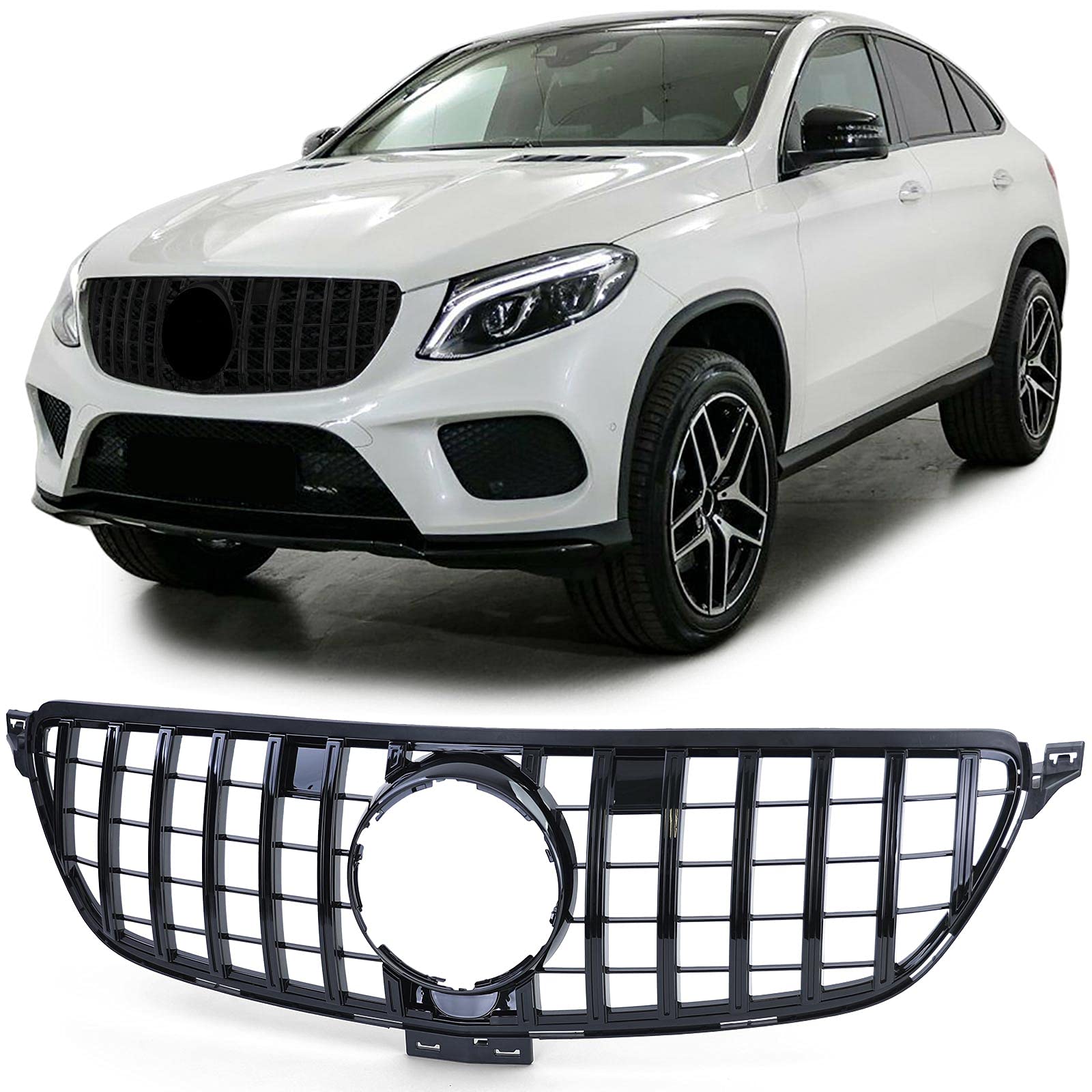 Sport Kühlergrill Frontgrill Schwarz Glanz für Mercedes GLE Coupe C292 ab 15 Sport Kühlergrill Frontgrill Schwarz Glanz für Mercedes GLE Coupe C292 ab 15 von Tenzo-R