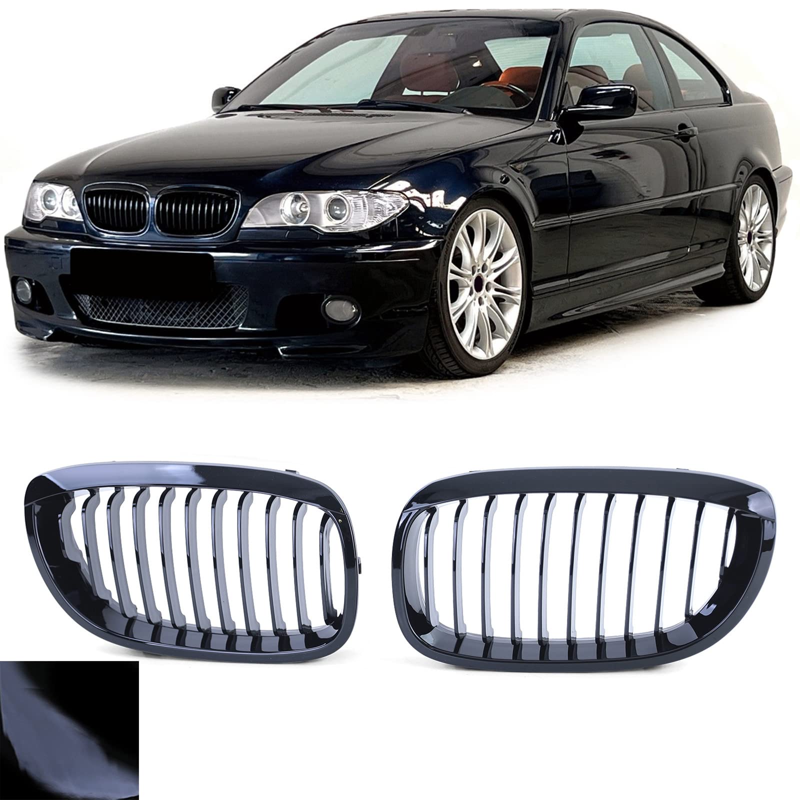 Sport Kühlergrill Performance Glanz passend für BMW 3er E46 Coupe Cabrio 03-07 Sport Kühlergrill Performance Glanz passend für BMW 3er E46 Coupe Cabrio 03-07 von Tenzo-R
