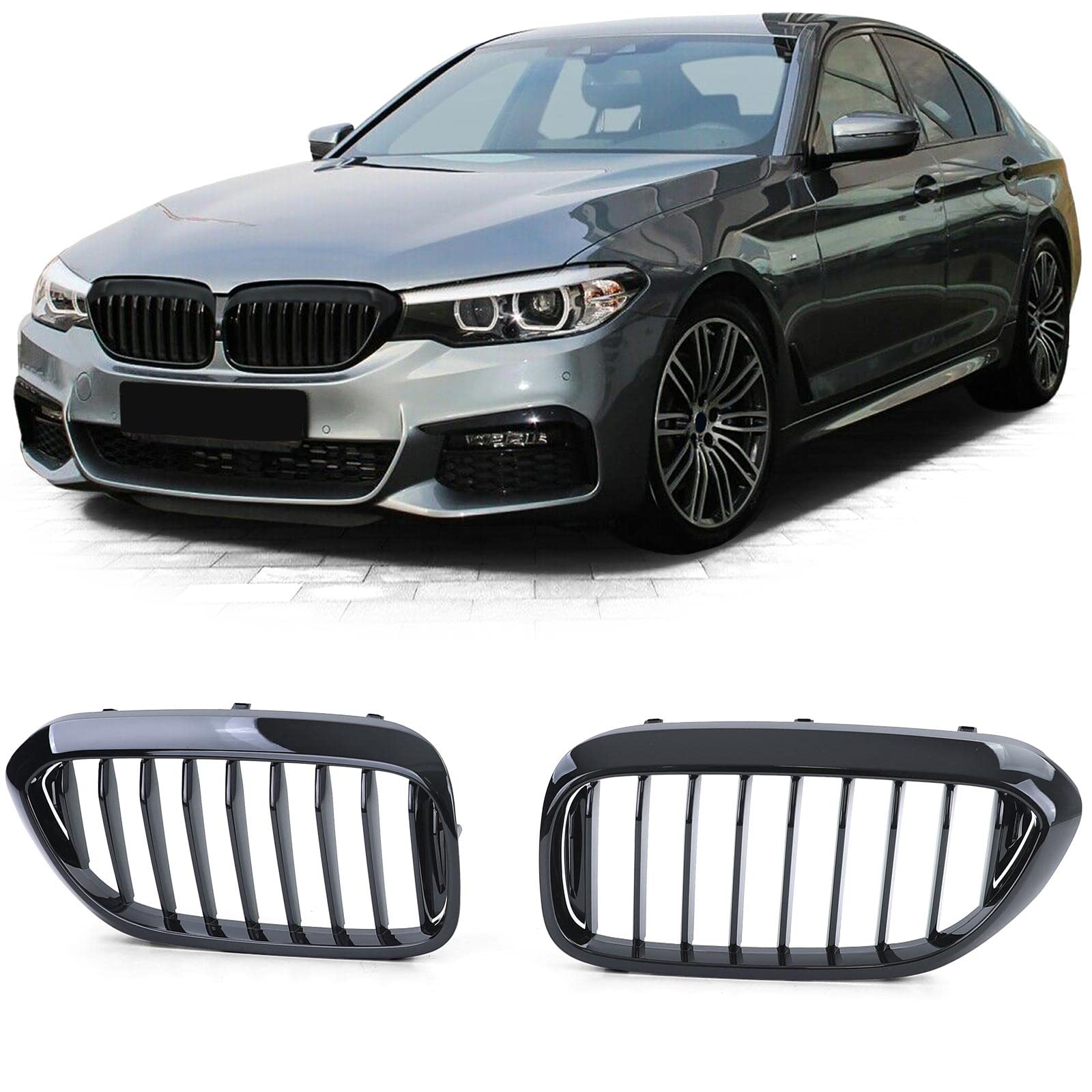 Sport Kühlergrill Performance Glanz passend für BMW 5er G30 G31 G32 17-20 von Tenzo-R