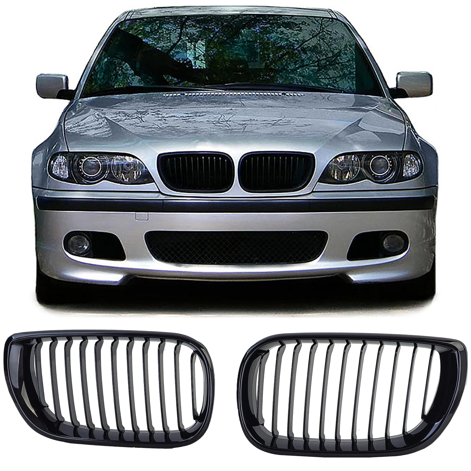 Sport Kühlergrill Performance Glanz passend für BMW E46 Limousine Touring 01-05 von Tenzo-R