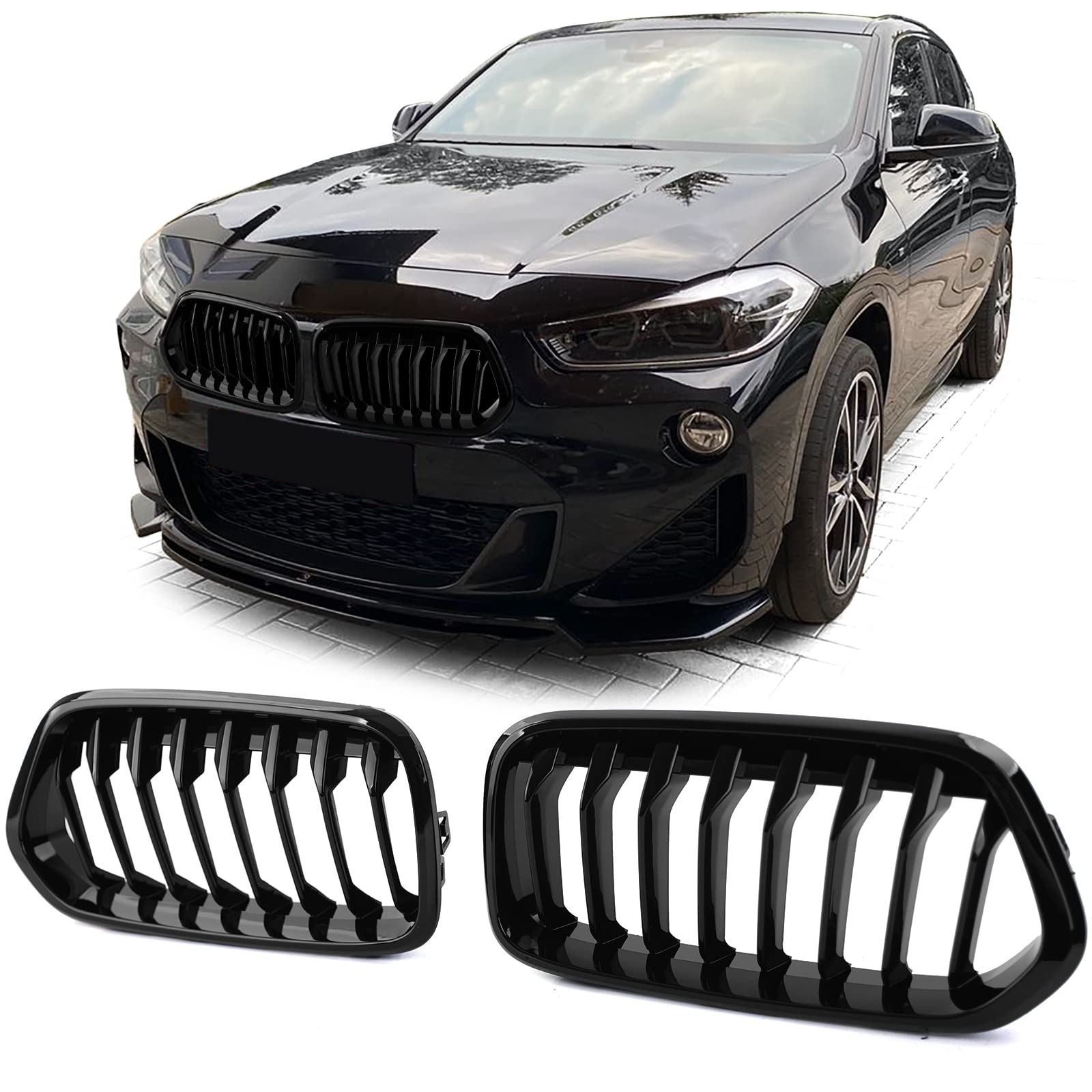 Sport Kühlergrill Performance Glanz passend für BMW X2 F39 ab 18 von Tenzo-R