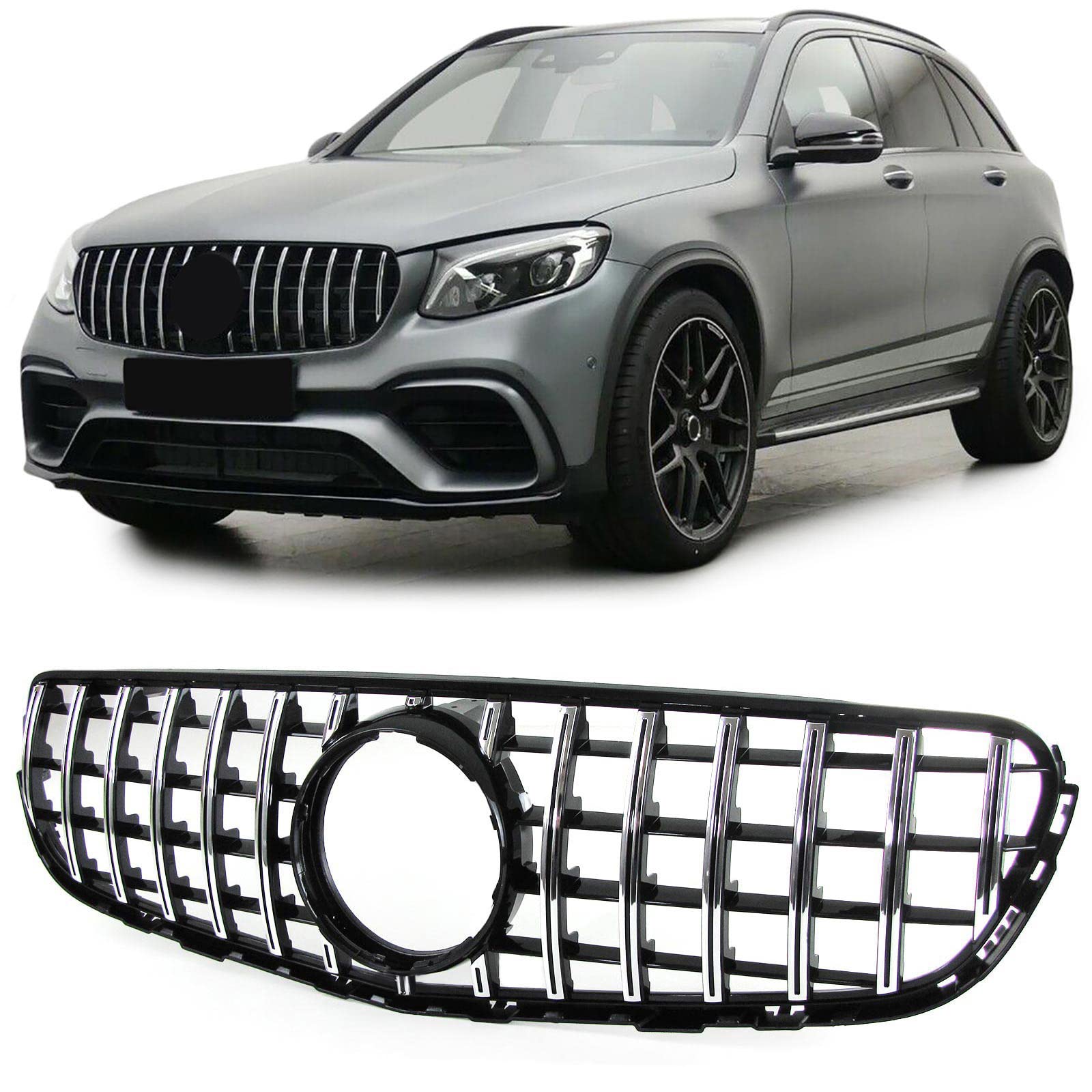 Sport Kühlergrill Schwarz Chrom für Mercedes GLC X253 Coupe C253 15-19 Sport Kühlergrill Schwarz Chrom für Mercedes GLC X253 Coupe C253 15-19 von Tenzo-R