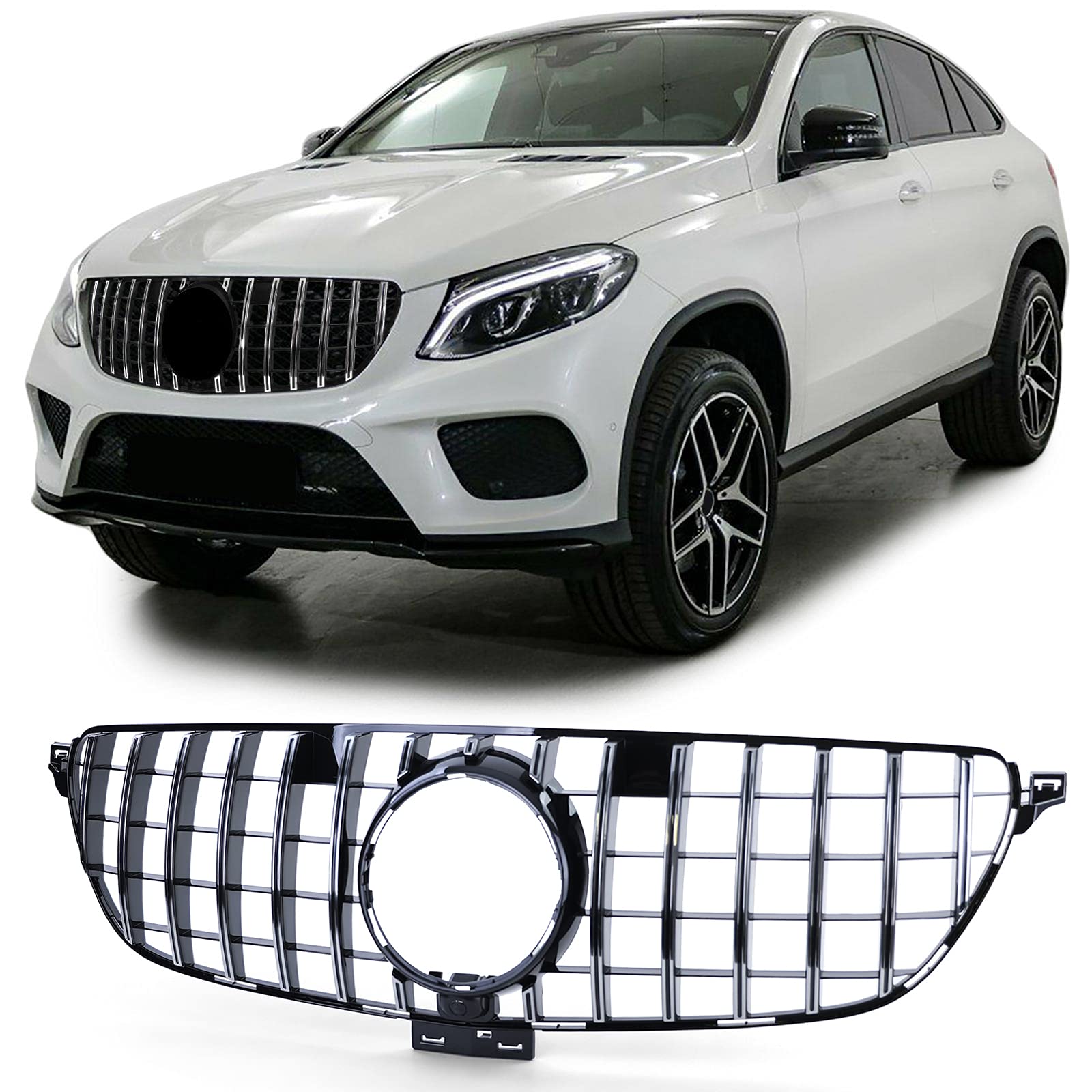 Sport Kühlergrill Schwarz Chrom für Mercedes GLE Coupe C292 15-19 Sport Kühlergrill Schwarz Chrom für Mercedes GLE Coupe C292 15-19 von Tenzo-R