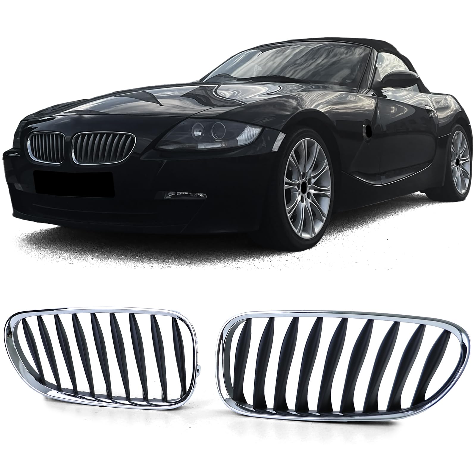 Sport Kühlergrill Schwarz Chrom passend für BMW Z4 E85 E86 02-09 Sport Kühlergrill Schwarz Chrom passend für BMW Z4 E85 E86 02-09 von Tenzo-R