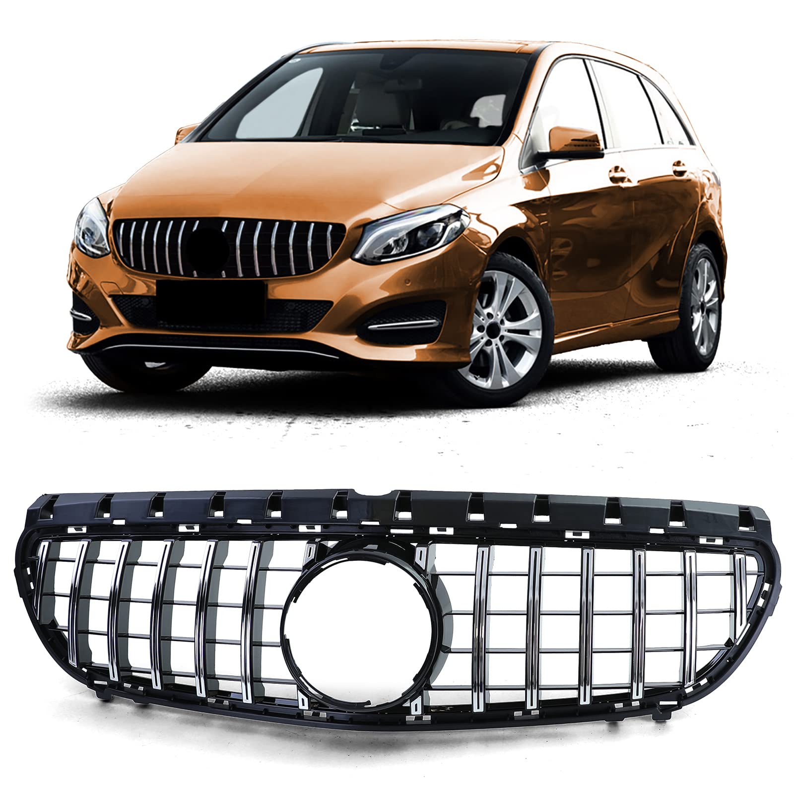 Sport Kühlergrill Schwarz Glanz Chrom passend für Mercedes B Klasse W246 14-18 Sport Kühlergrill Schwarz Glanz Chrom passend für Mercedes B Klasse W246 14-18 von Tenzo-R