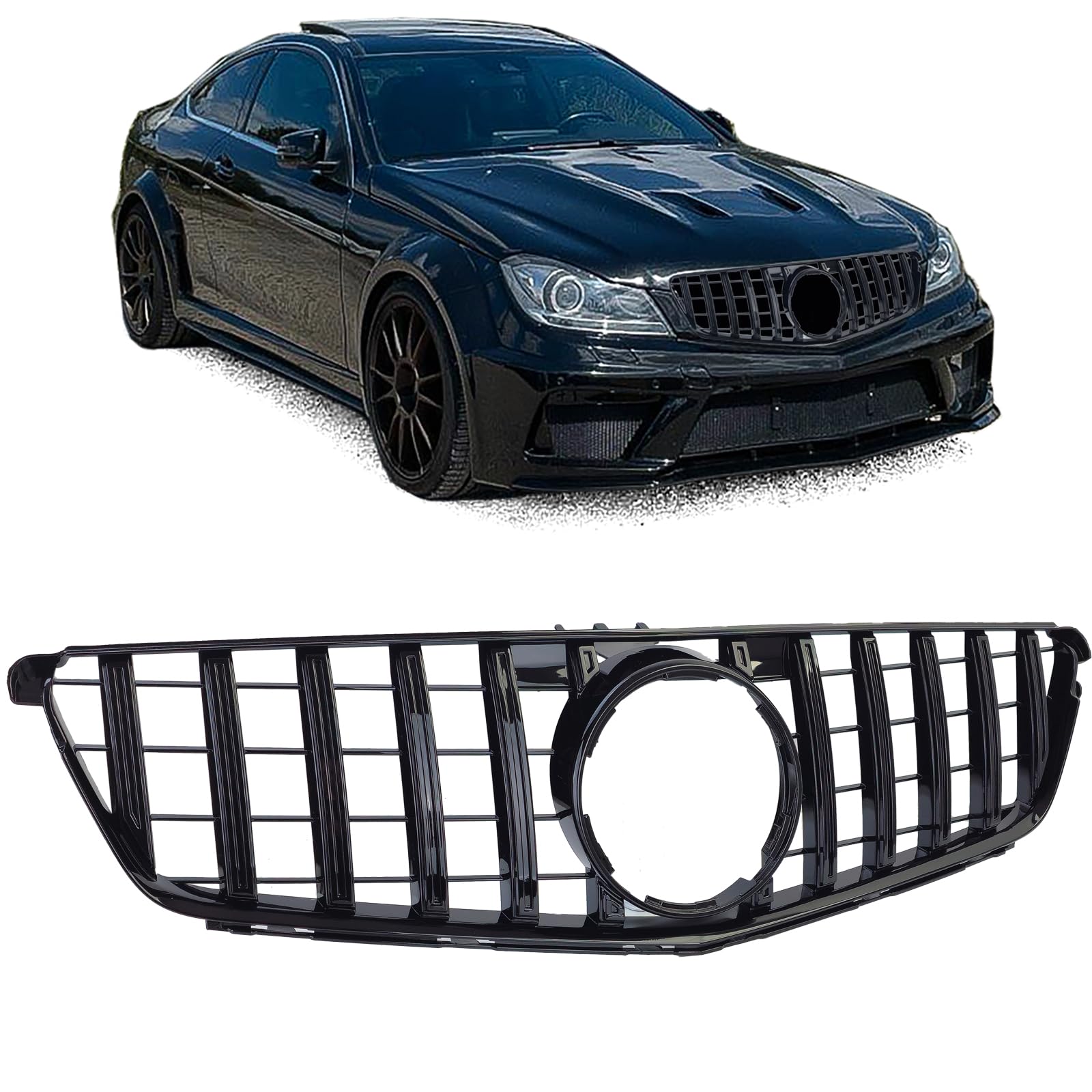 Sport Kühlergrill Schwarz Glanz für Mercedes C Klasse W204 S204 C204 Sport Kühlergrill Schwarz Glanz für Mercedes C Klasse W204 S204 C204 von Tenzo-R