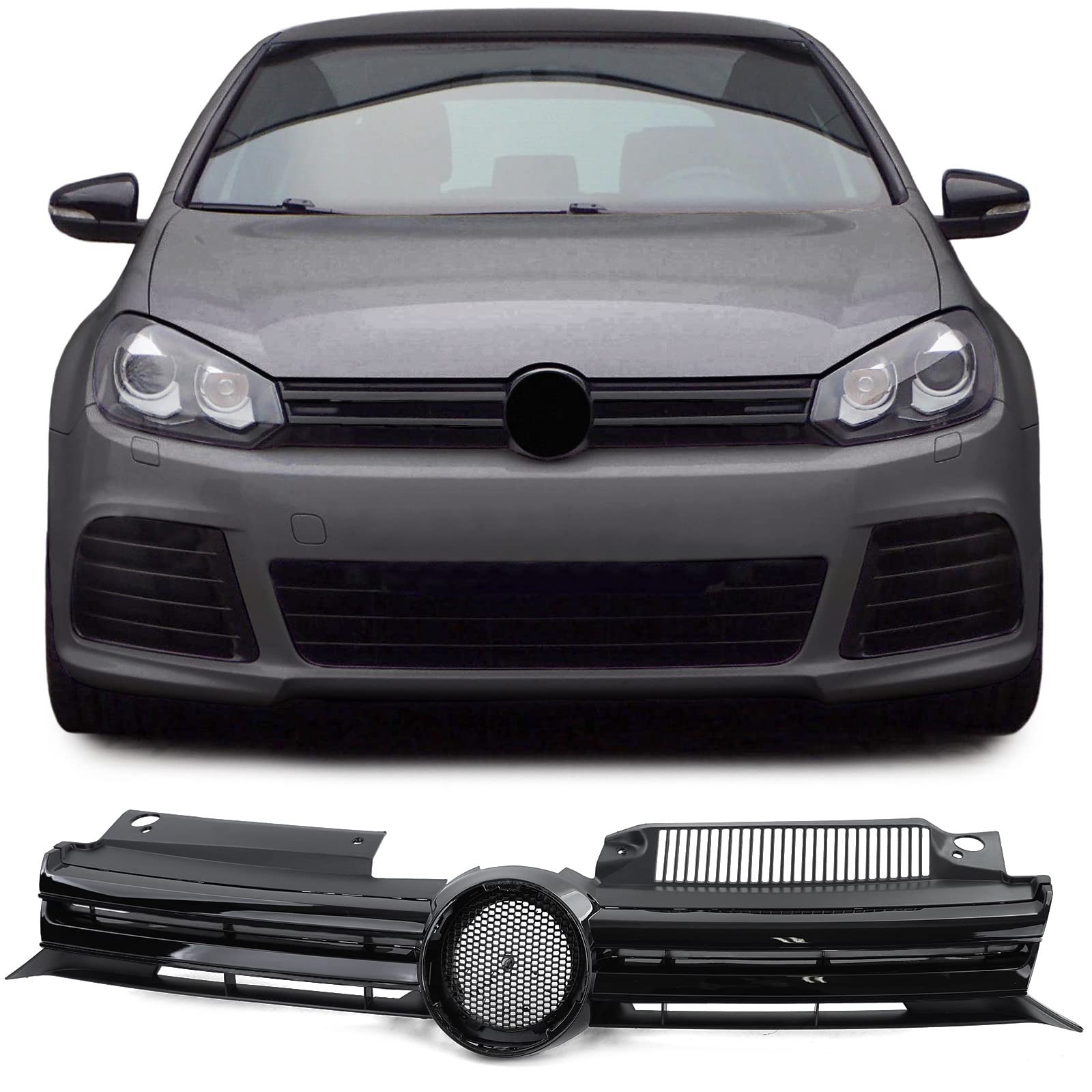Sport Kühlergrill Schwarz Glanz für VW Golf 6 Limo Variant Cabrio 08-13 Sport Kühlergrill Schwarz Glanz für VW Golf 6 Limo Variant Cabrio 08-13 von Tenzo-R