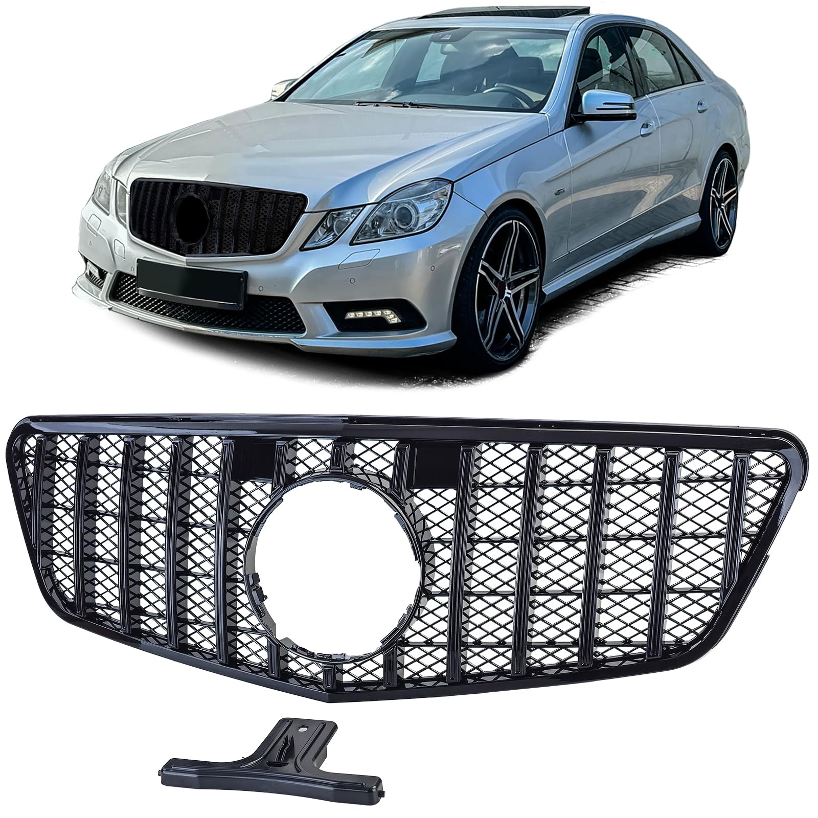 Sport Kühlergrill Schwarz Glanz passt für Mercedes E W212 S212 Vorfacelift 09-13 Sport Kühlergrill Schwarz Glanz passt für Mercedes E W212 S212 Vorfacelift 09-13 von Tenzo-R