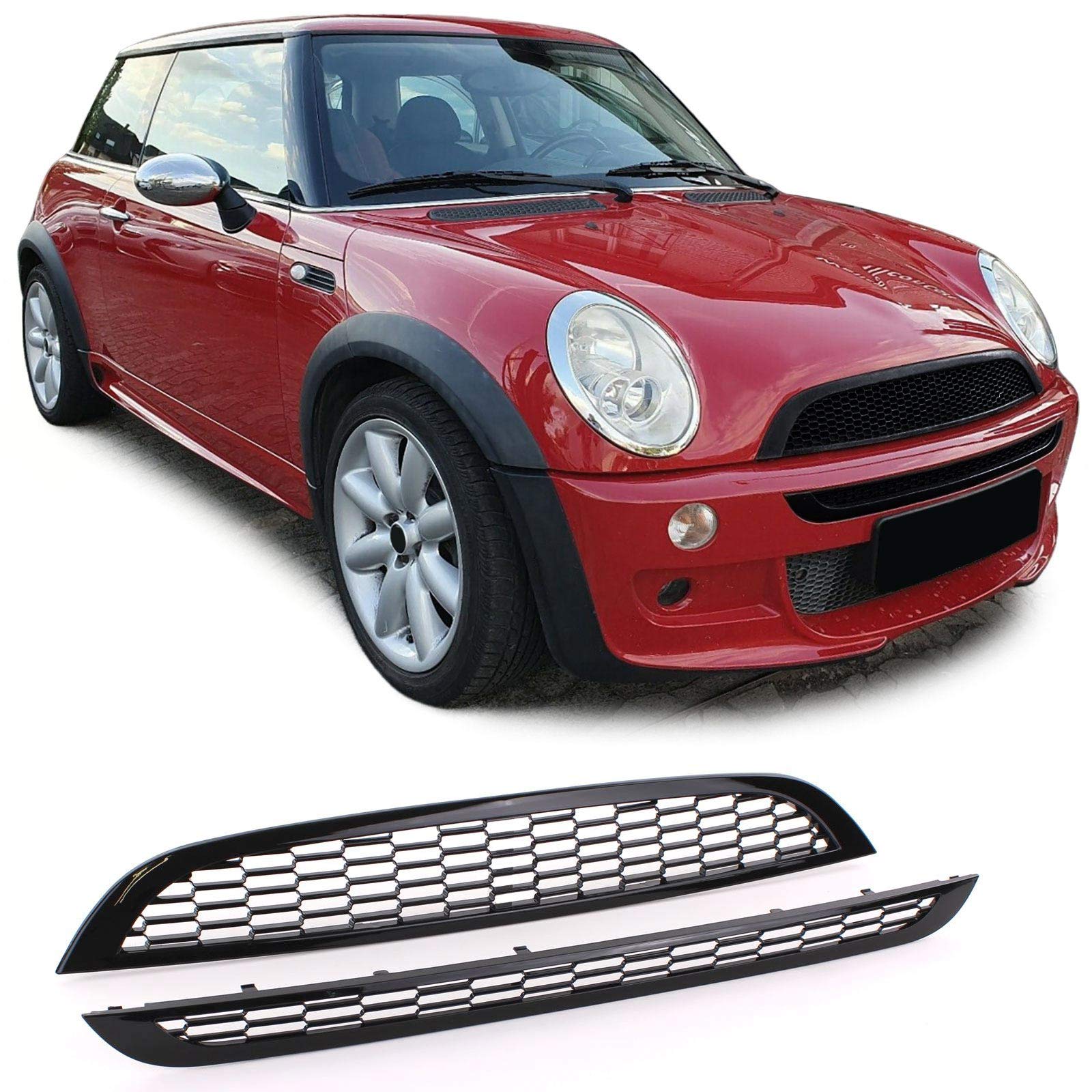 Sport Kühlergrill Set für Haube + Stoßstange für Mini R50 R53 One Cooper 01-06 Sport Kühlergrill Set für Haube + Stoßstange für Mini R50 R53 One Cooper 01-06 von Tenzo-R