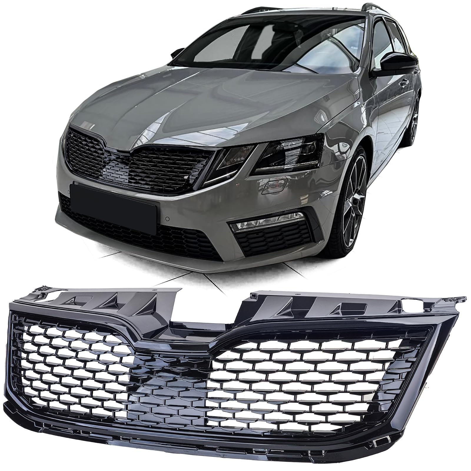 Sport Kühlergrill Waben Design passend für Skoda Octavia 5E Facelift 17-20 Sport Kühlergrill Waben Design passend für Skoda Octavia 5E Facelift 17-20 von Tenzo-R