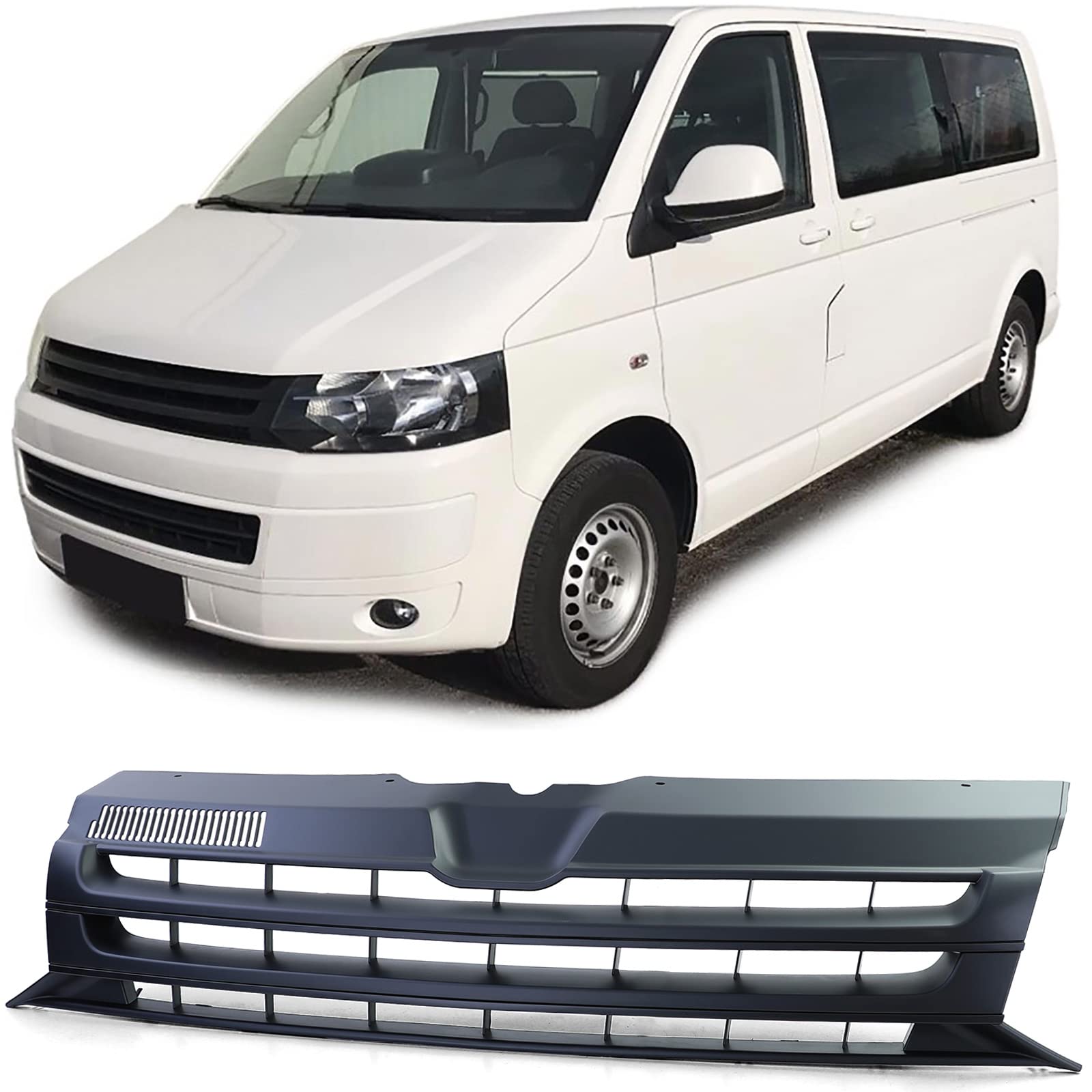 Sport Kühlergrill ohne Emblem Schwarz Matt für VW Bus T5.2 Facelift 09-15 Sport Kühlergrill ohne Emblem Schwarz Matt für VW Bus T5.2 Facelift 09-15 von Tenzo-R