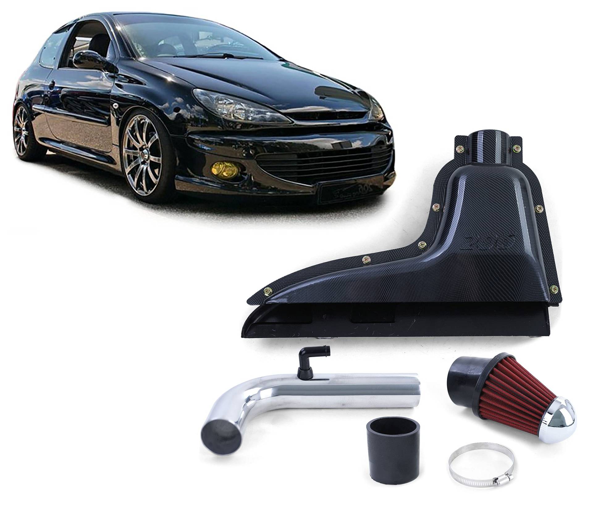 Sport Luftfilter Airbox Intake Carbon Look für Peugeot 206 1.1 1.4 1.6 1998-2007 Sport Luftfilter Airbox Intake Carbon Look für Peugeot 206 1.1 1.4 1.6 1998-2007 von Tenzo-R