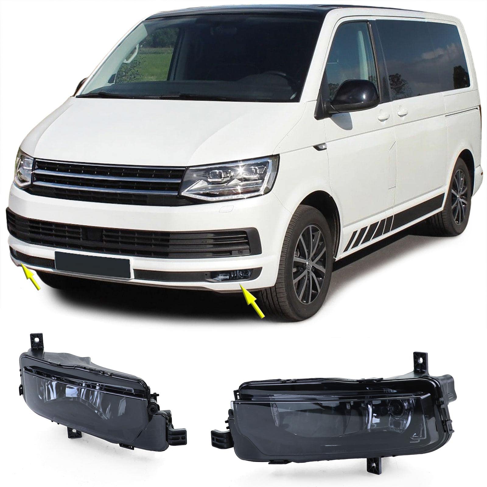 Tenzo-R Klarglas Nebelscheinwerfer Schwarz Smoke Paar für VW T6 Bus Transporter ab 15 Tenzo-R Klarglas Nebelscheinwerfer Schwarz Smoke Paar für VW T6 Bus Transporter ab 15 von Tenzo-R