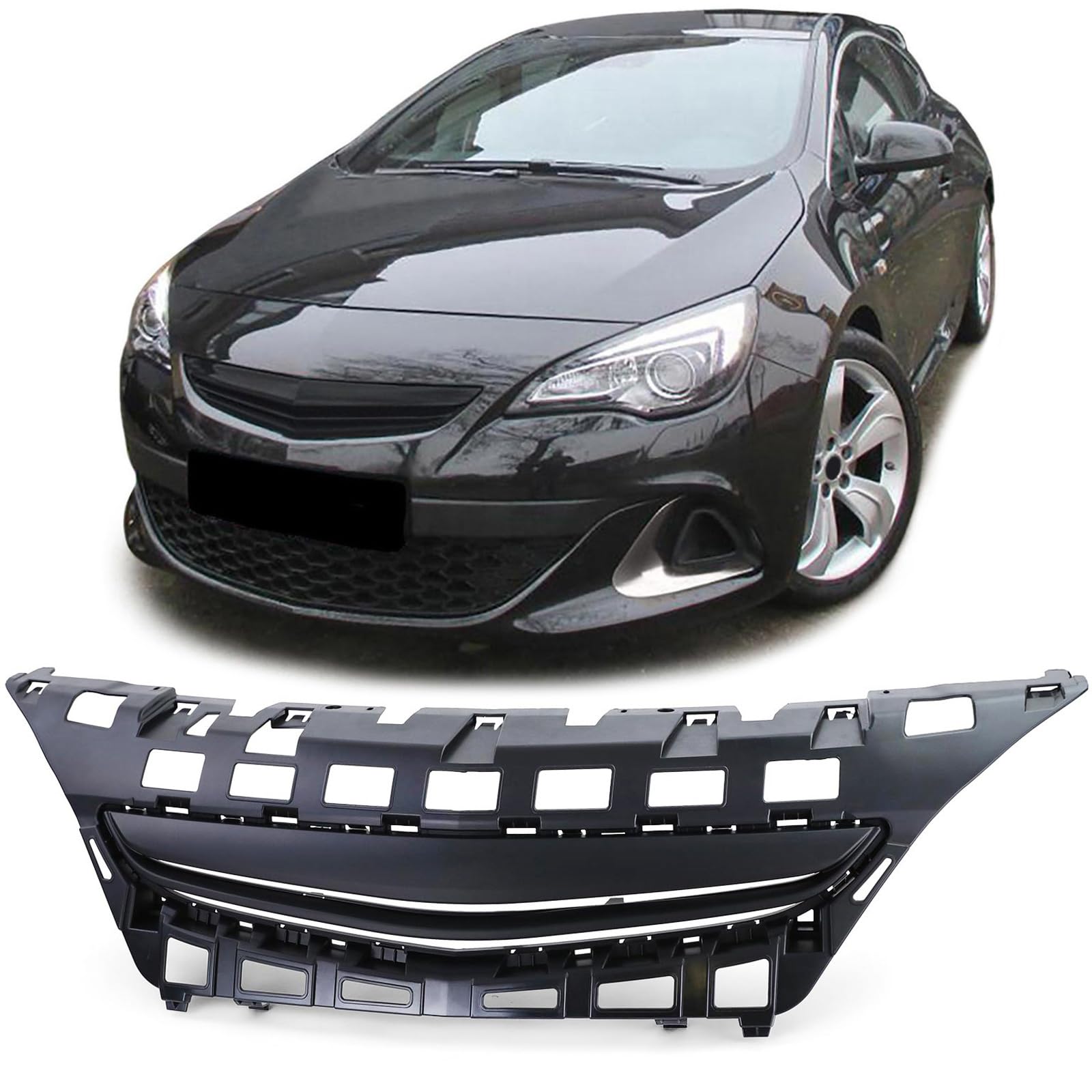 Sport Kühlergrill ohne Emblem Schwarz passend für Opel Astra J GTC 3 Türer 12-18 Sport Kühlergrill ohne Emblem Schwarz passend für Opel Astra J GTC 3 Türer 12-18 von Tenzo-R