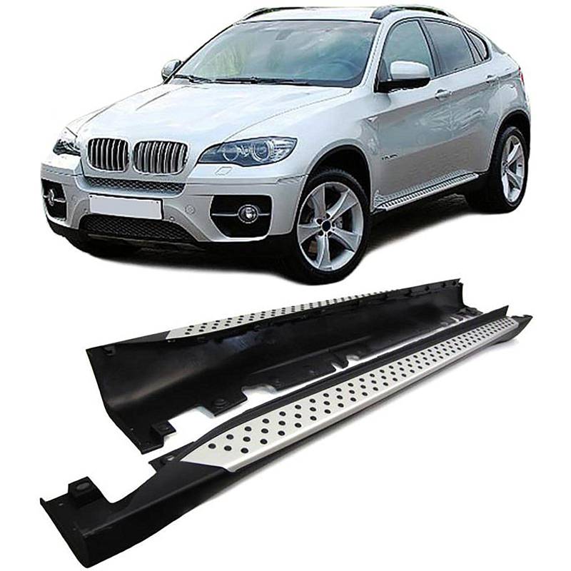 Alu Trittbretter Flankenschutz OE Style mit ABE passend für BMW X6 E71 E72 08-14 von Tenzo-R