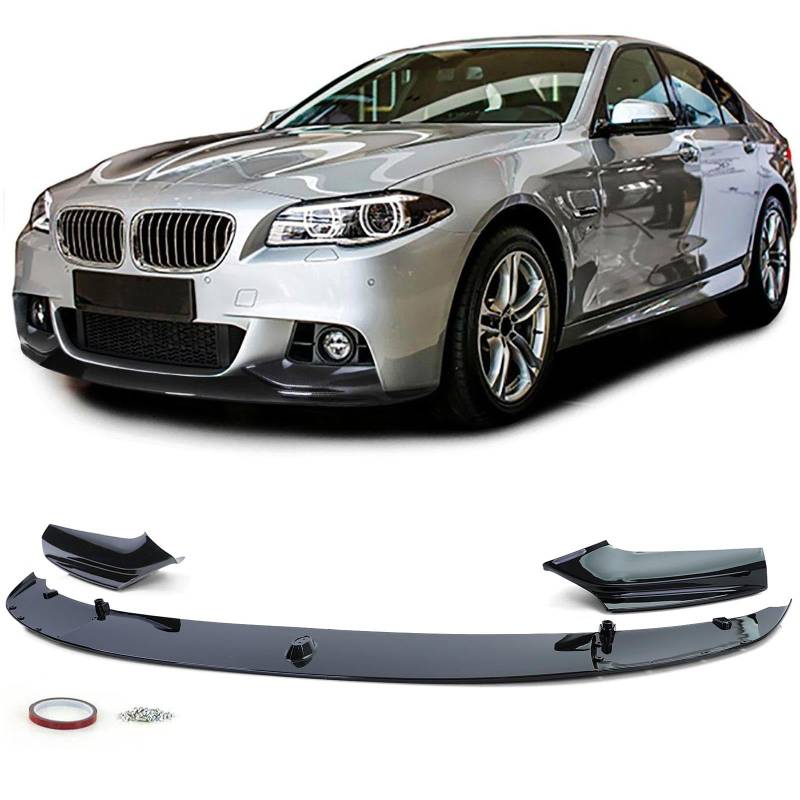 Spoiler Lippe Ansatz Stoßstange Performance Glanz Optik passend für BMW F10 F11 von Tenzo-R