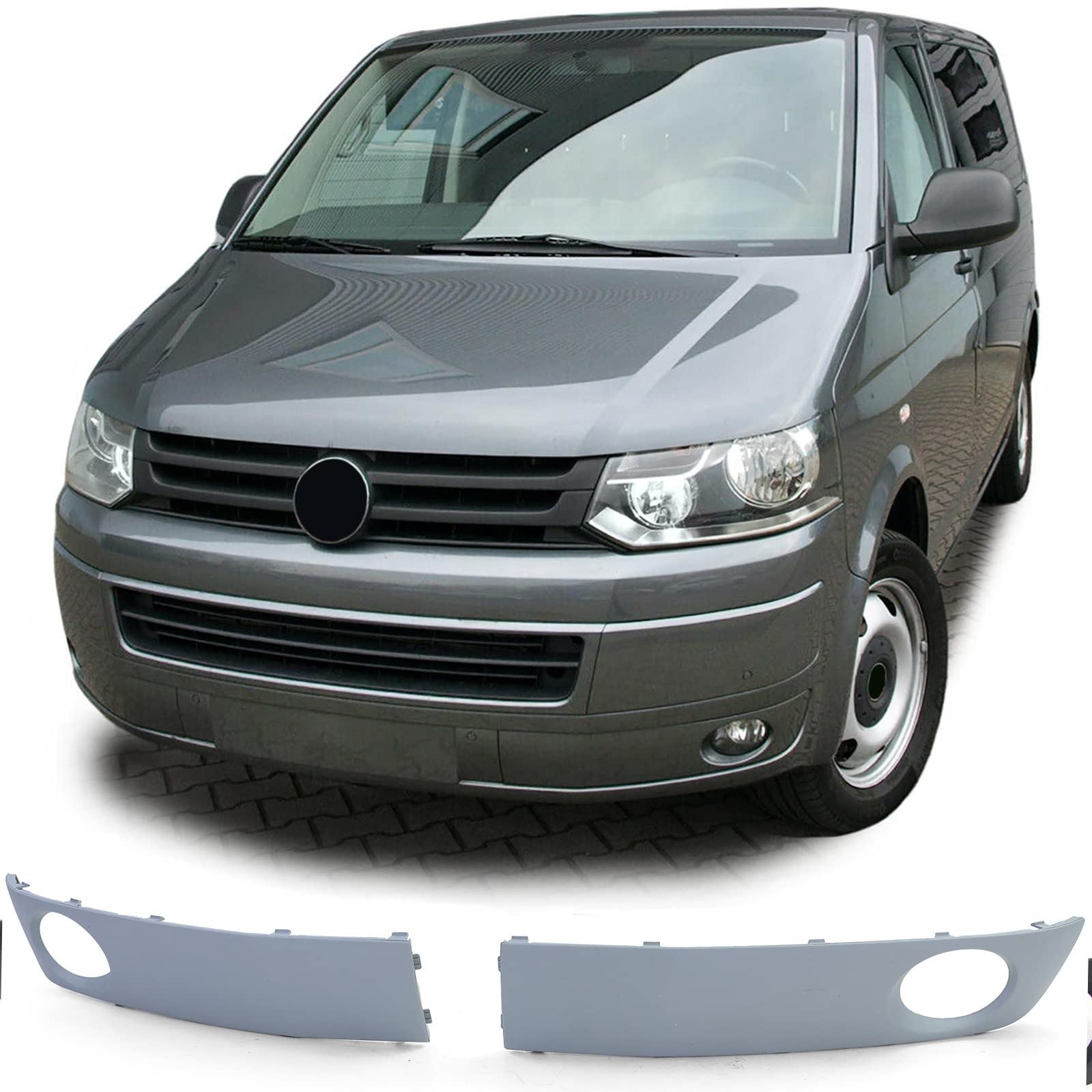 Carparts-Online Nebelscheinwerfer Blenden Abdeckungen Gitter für VW Bus Transporter T5 09-15 von Carparts-Online