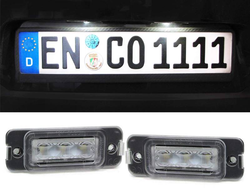 Tenzo-R LED Kennzeichenbeleuchtung weiß 6000K für Mercedes ML W164 08-11 GL X164 R W251 von Tenzo-R