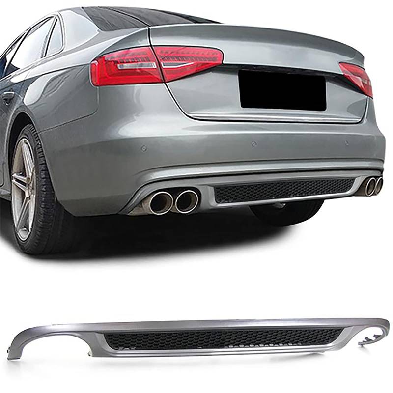 Sport Heck Diffusor Einsatz mit Gitter für Audi A4 B8 Limousine Avant 07-11 von Tenzo-R