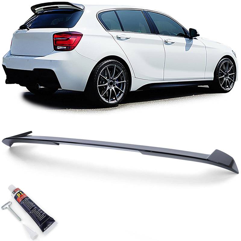 Dach Heckspoiler Sport Schwarz Glanz für BMW 1er F20 F21 Vorfacelift 11-15 von Tenzo-R