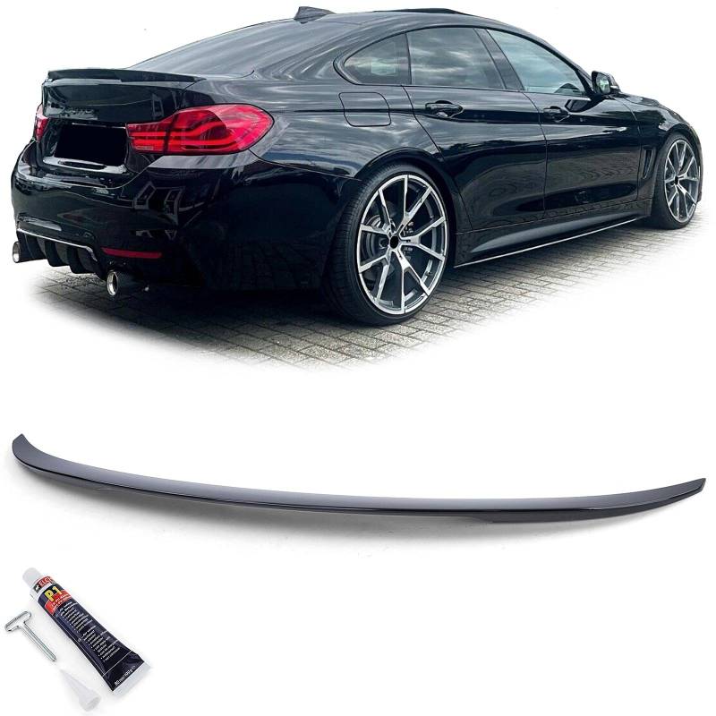 Sport Heckspoiler Lippe Schwarz Glanz passend für BMW 4er F36 Gran Coupe ab 14 von Tenzo-R