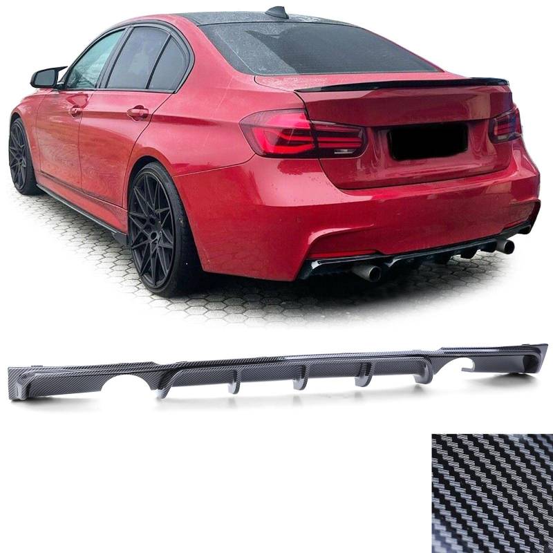 Heckdiffusor Performance Carbon Look passend für 3er BMW F30 F31 335i 340i von Tenzo-R