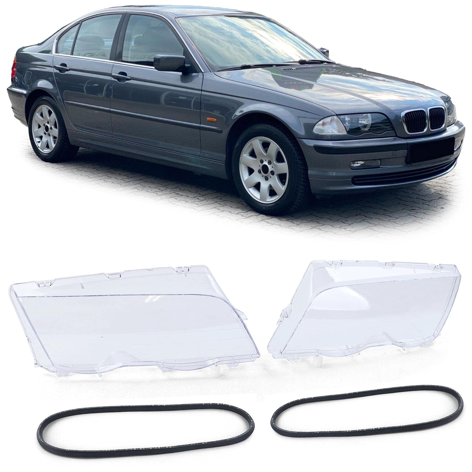 Scheinwerfergläser Streuscheiben passend für BMW 3er E46 Limousine Touring 97-01 von Tenzo-R