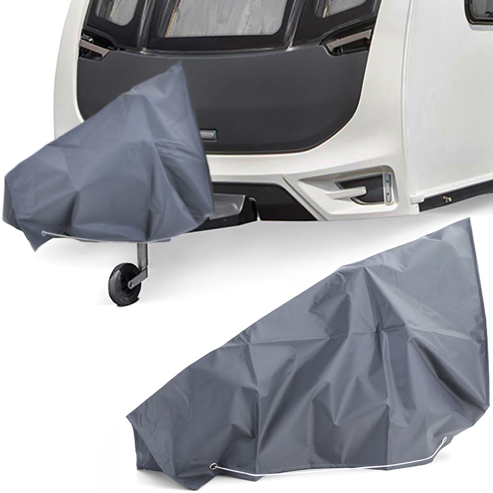 Premium Deichselabdeckung Deichselhaube Wetterschutz Grau für Wohnwagen Caravan von Tenzo-R