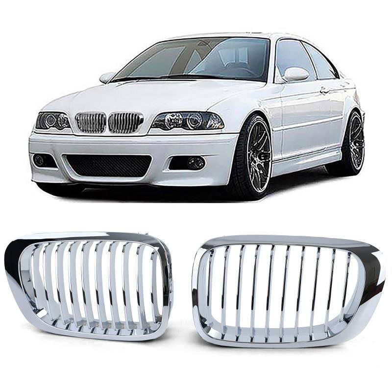 Sport Kühlergrill Performance Chrom passend für BMW 3er E46 Coupe Cabrio 99-03 von Tenzo-R