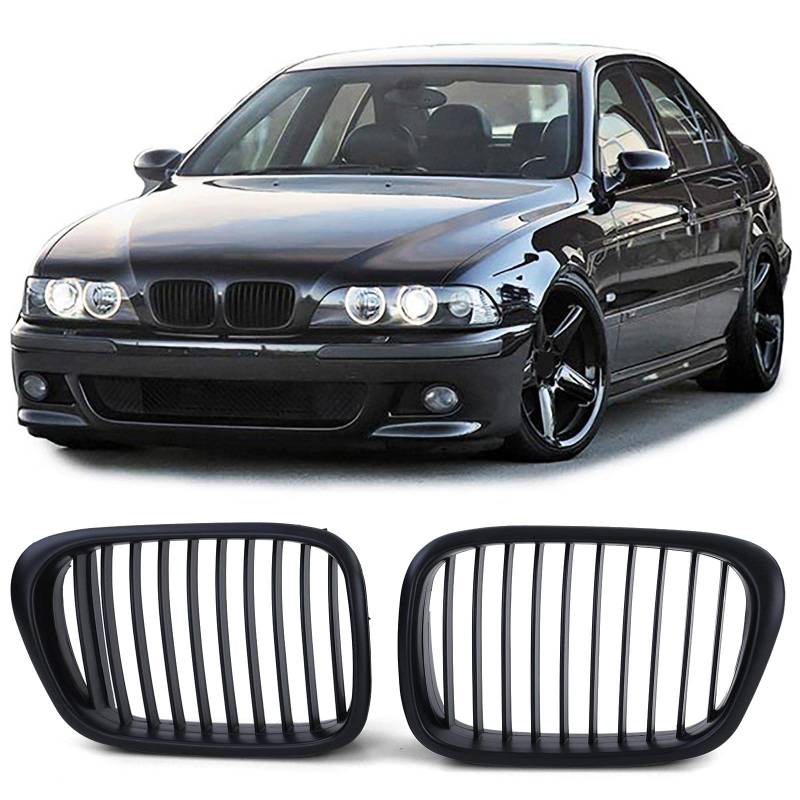 Sport Kühlergrill Performance Schwarz Matt passend für BMW 5er E39 95-03 von Tenzo-R