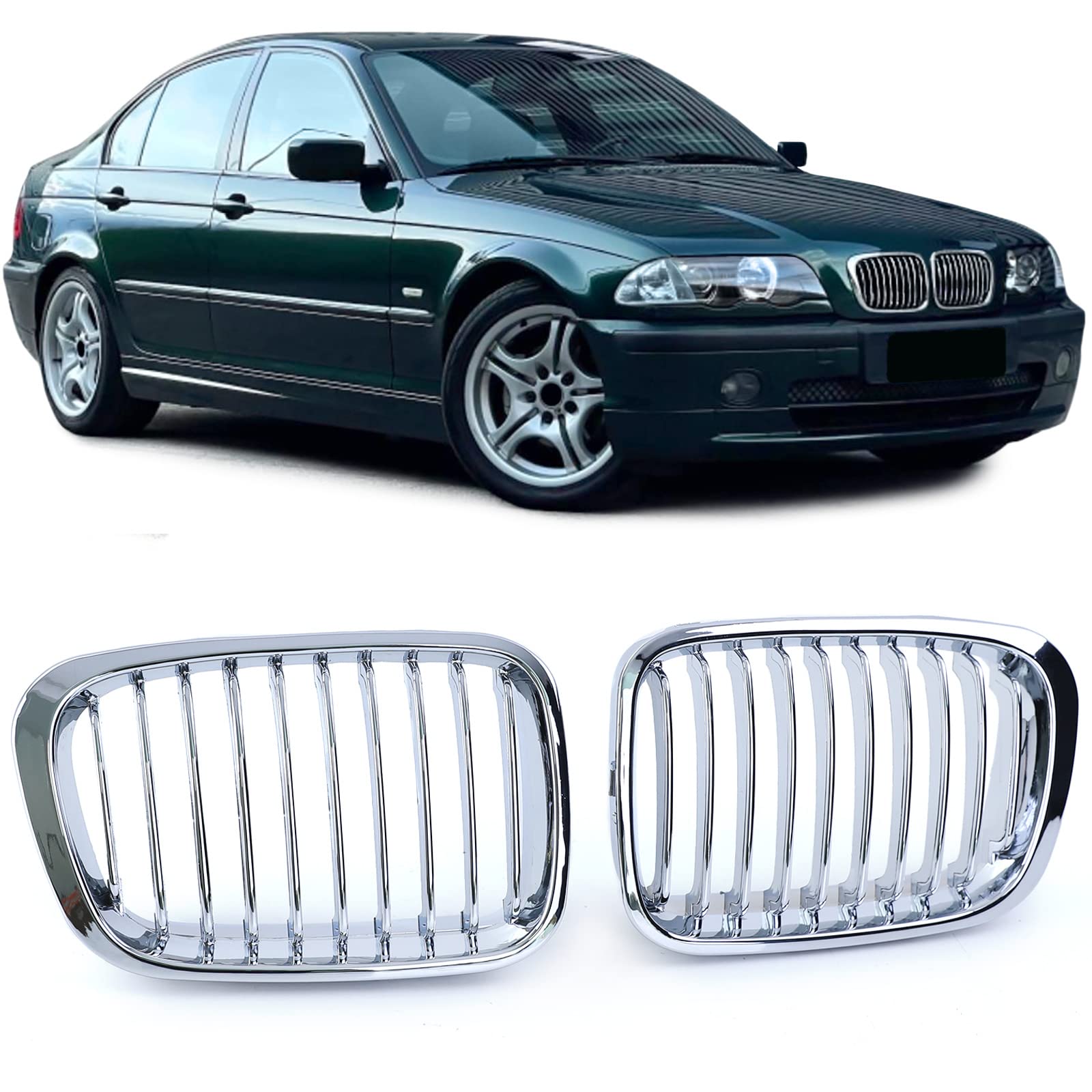 Kühlergrill Performance Chrom passend für 3er BMW E46 Limousine Touring 98-01 Kühlergrill Performance Chrom passend für 3er BMW E46 Limousine Touring 98-01 von Tenzo-R