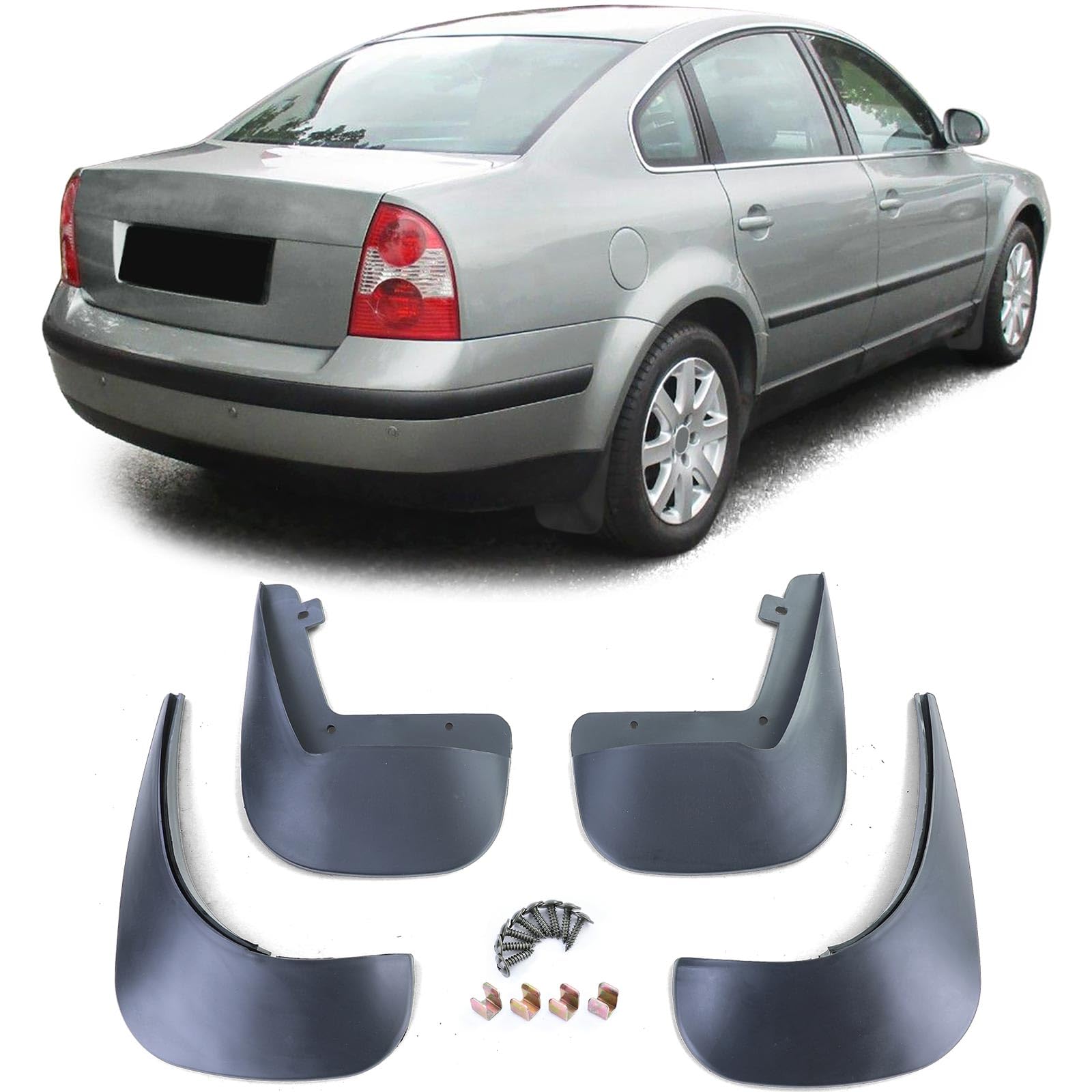 Schmutzfänger Set vorne und hinten Schwarz für VW Passat B5 3BG 00-05 Schmutzfänger Set vorne und hinten Schwarz für VW Passat B5 3BG 00-05 von Tenzo-R
