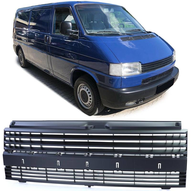 Kühlergrill ohne Emblem Schwarz für VW T4 Transporter Bus 90-03 von Tenzo-R