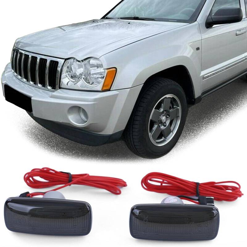 Tenzo-R LED Lightbar Seitenblinker Schwarz für Jeep Liberty 08-12 Grand Cherokee 3 05-10 von Tenzo-R