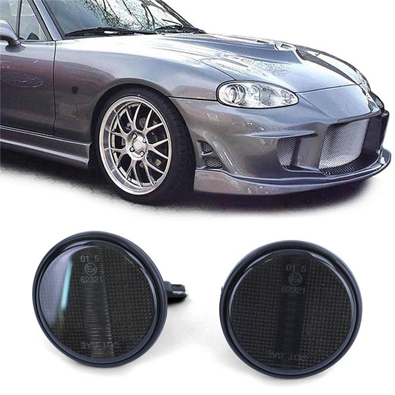 Tenzo-R LED Seitenblinker Schwarz Smoke Paar passend für Mazda MX5 NA NB NBFL 90-05 von Tenzo-R